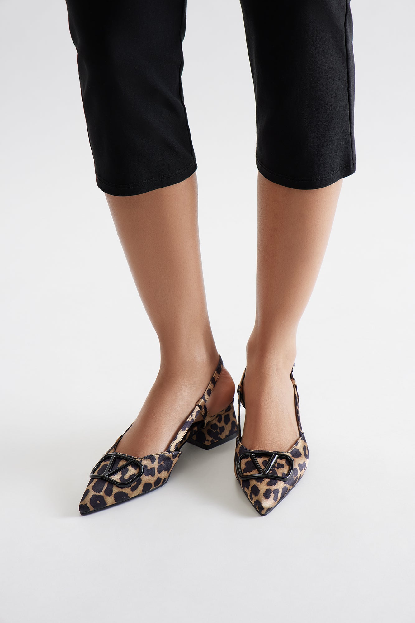 Clementine Slingback Kitten Heels - Leopard - Image 5
