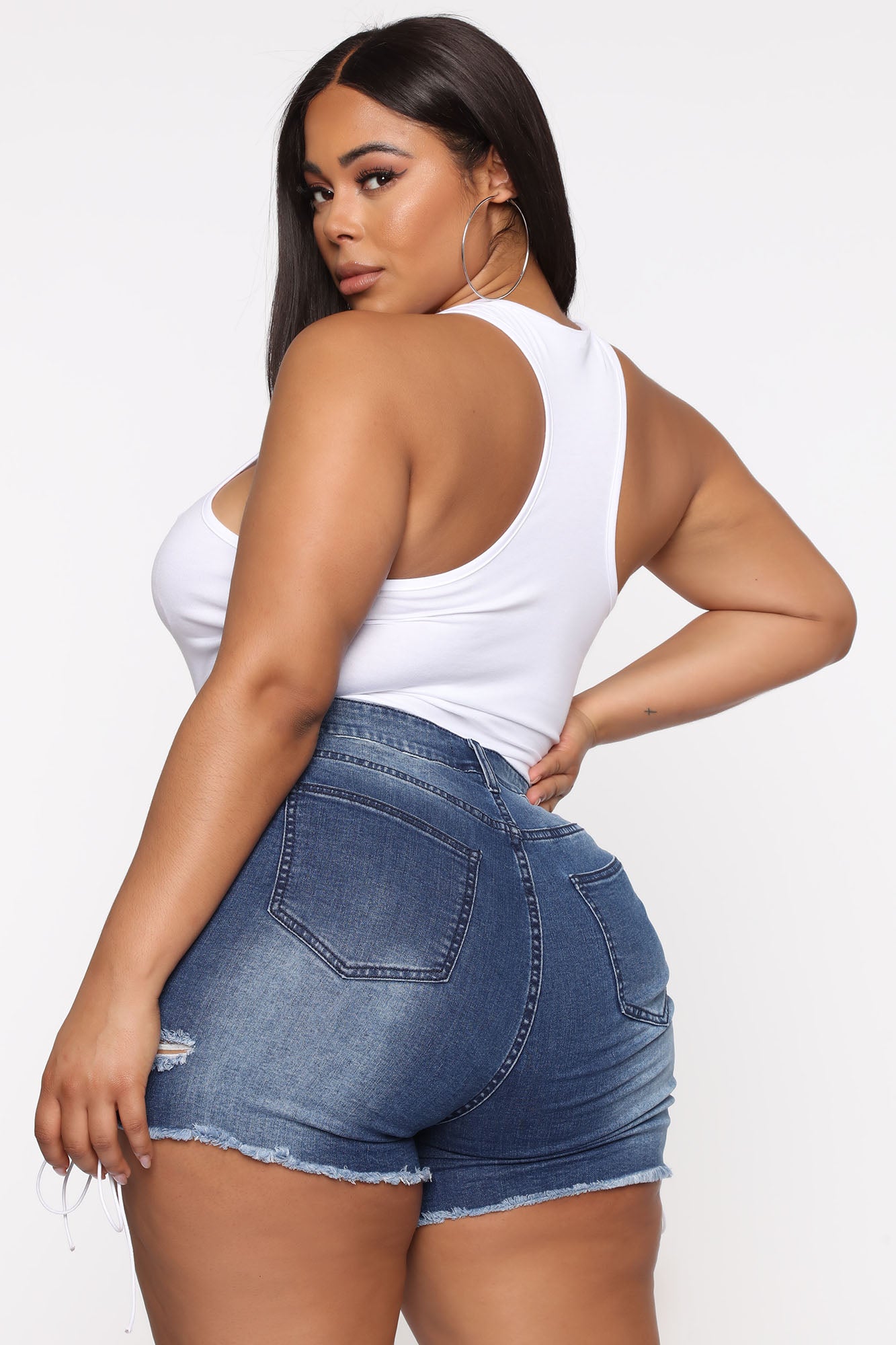 Divine Basic Tank Bodysuit - White - Image 8