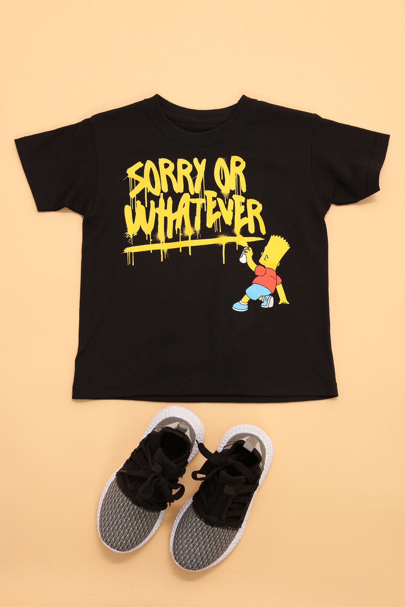 Mini Bart Simpson Sorry Tee - Black - Image 4