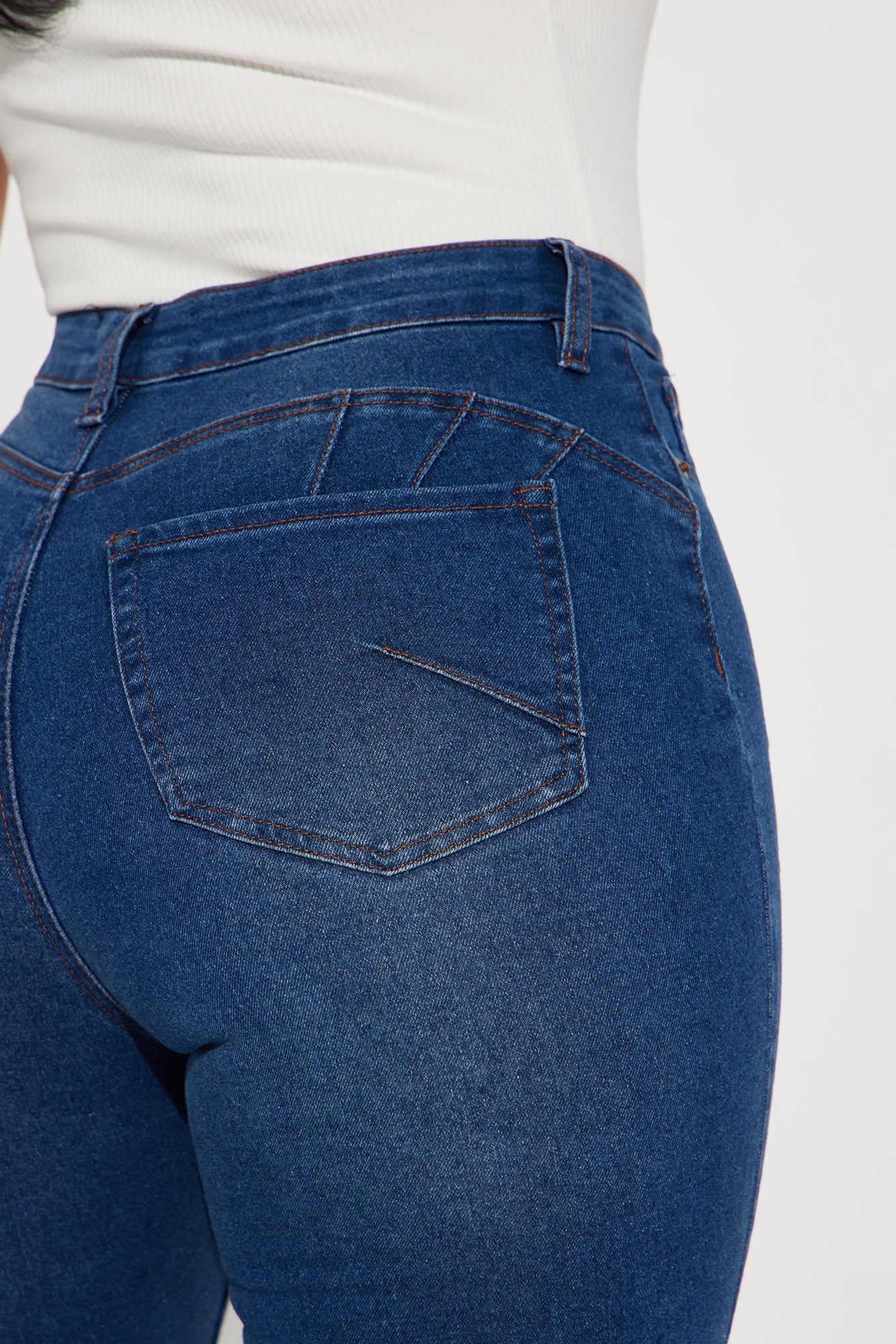 Back It Up Ripped Booty Lifting Stretch Skinny Jeans - Dark Wash - Image 4