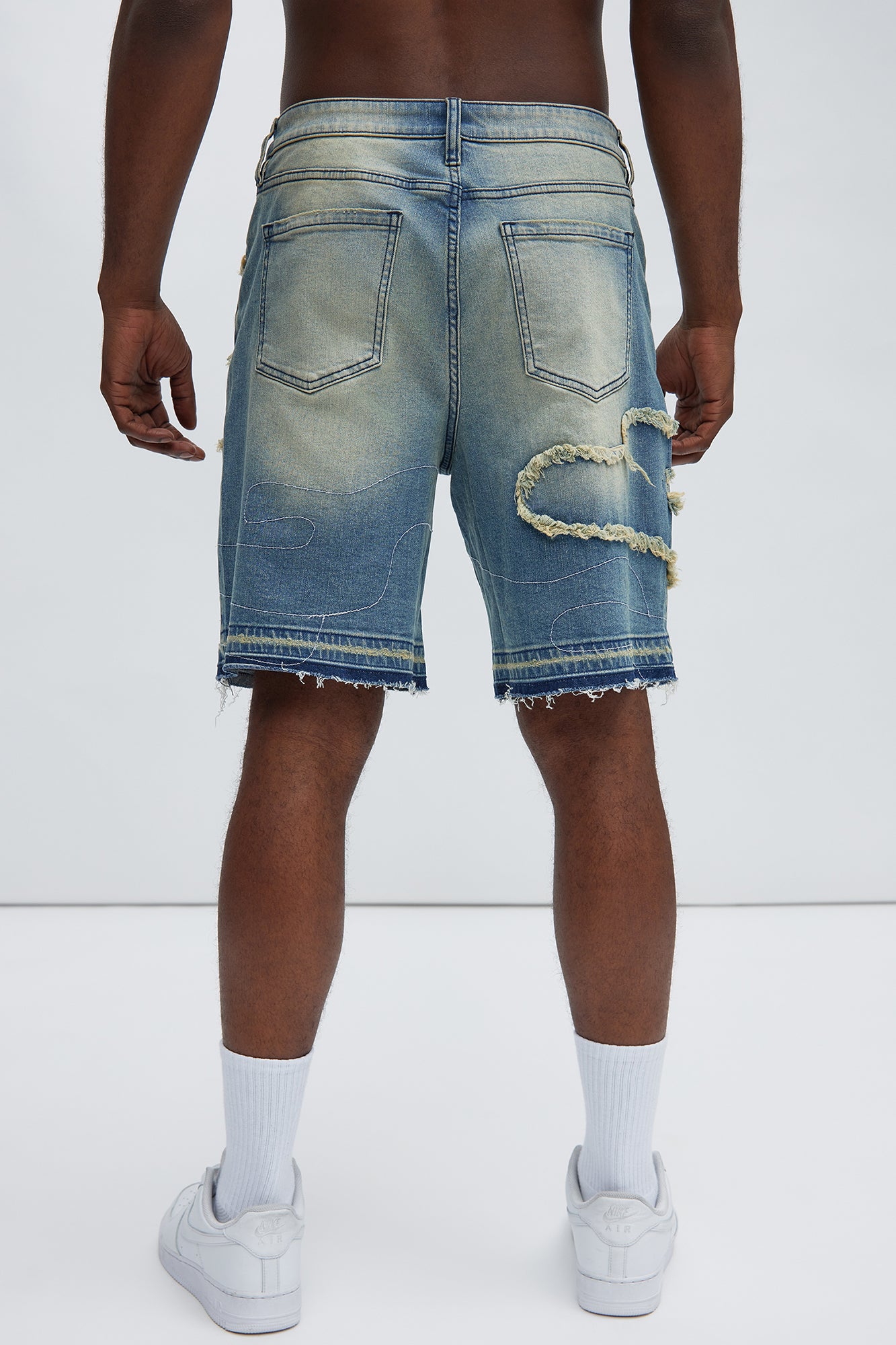 Lonely Road Relaxed Denim Shorts - Medium Wash - Image 4