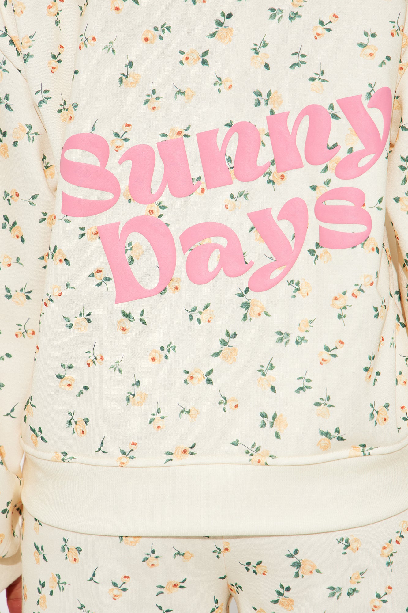 Fiona Floral Graphic Pant Set - Yellow - Image 4