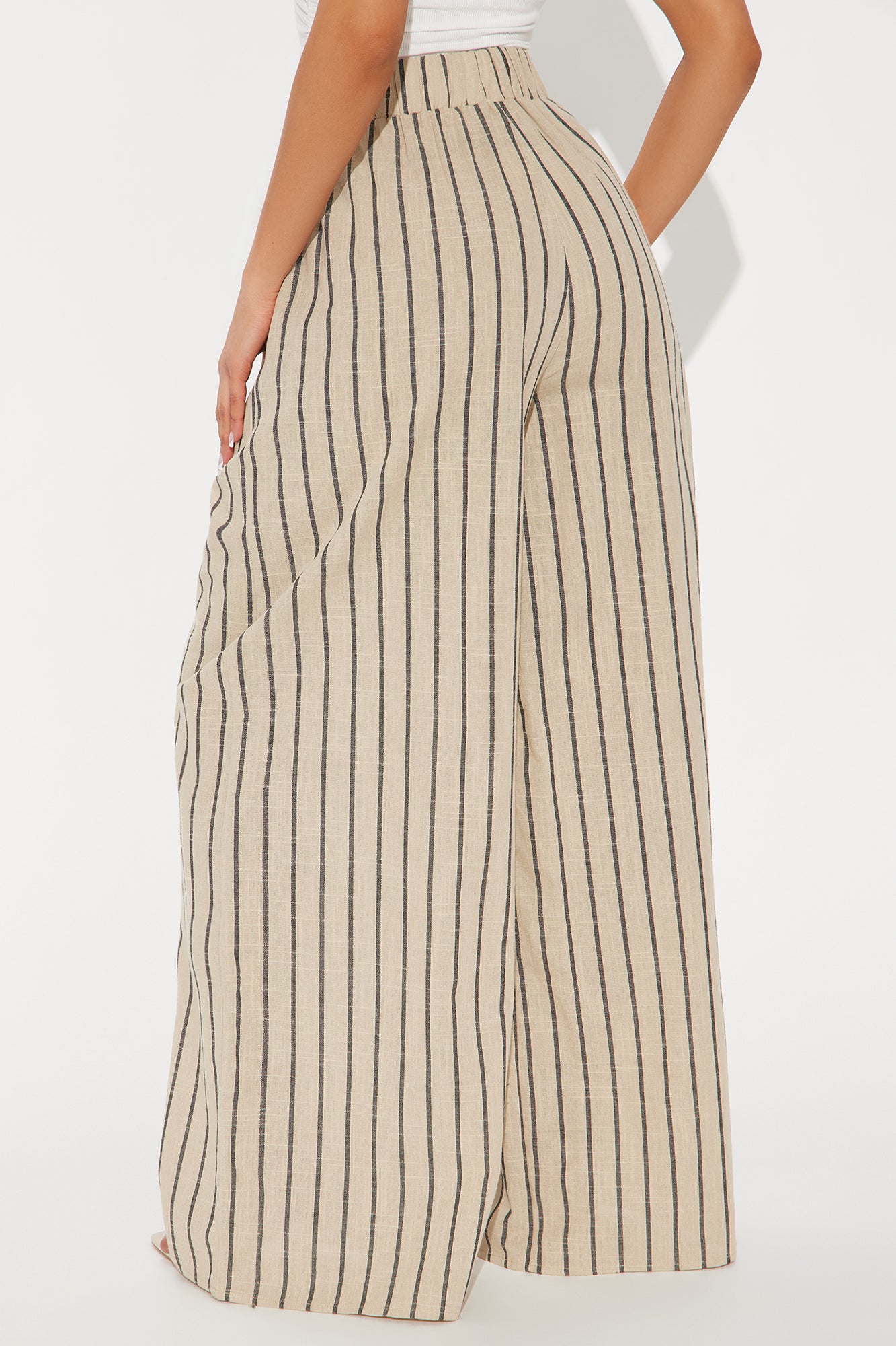 Ella Striped Linen Pant - Taupe/combo - Image 3