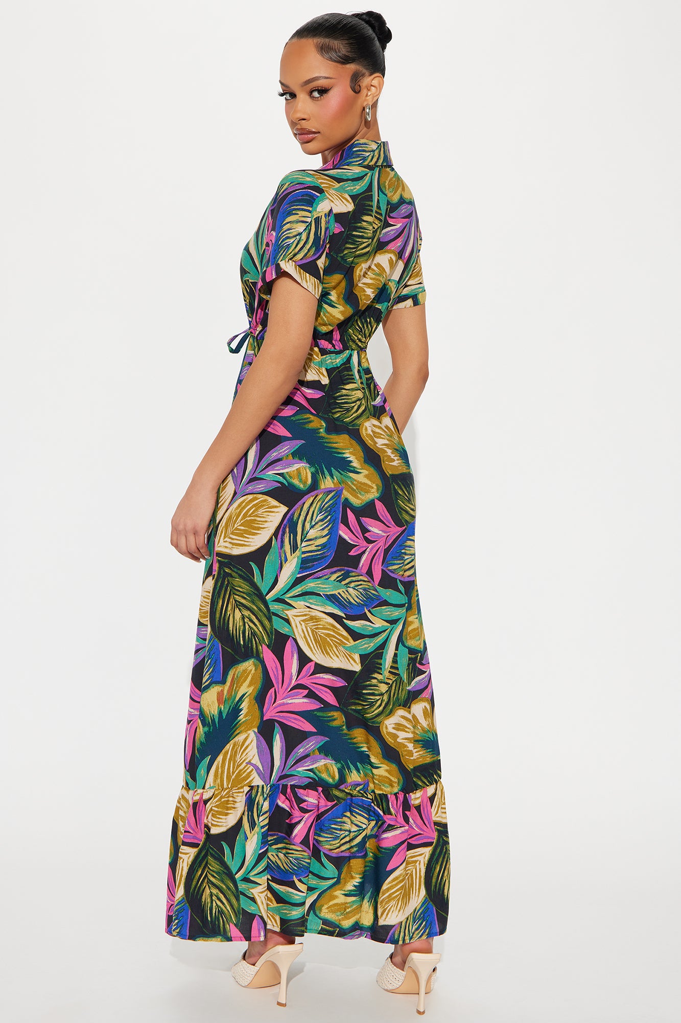 Blair Maxi Shirt Dress - Multi Color - Image 3