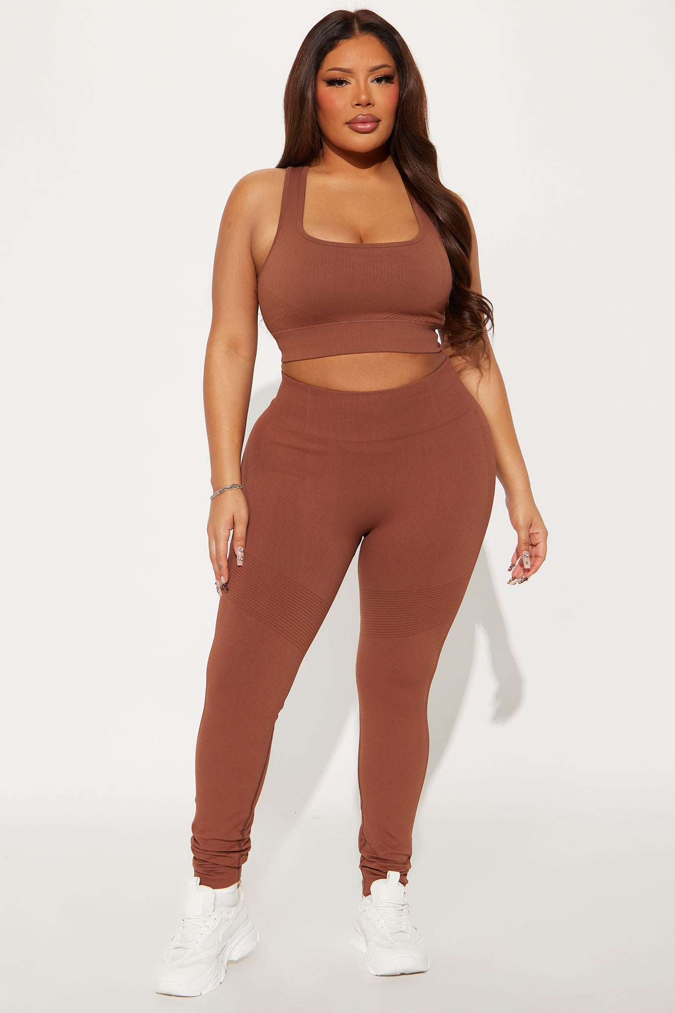 Good Stretch Seamless Active Legging - Mocha - Image 4