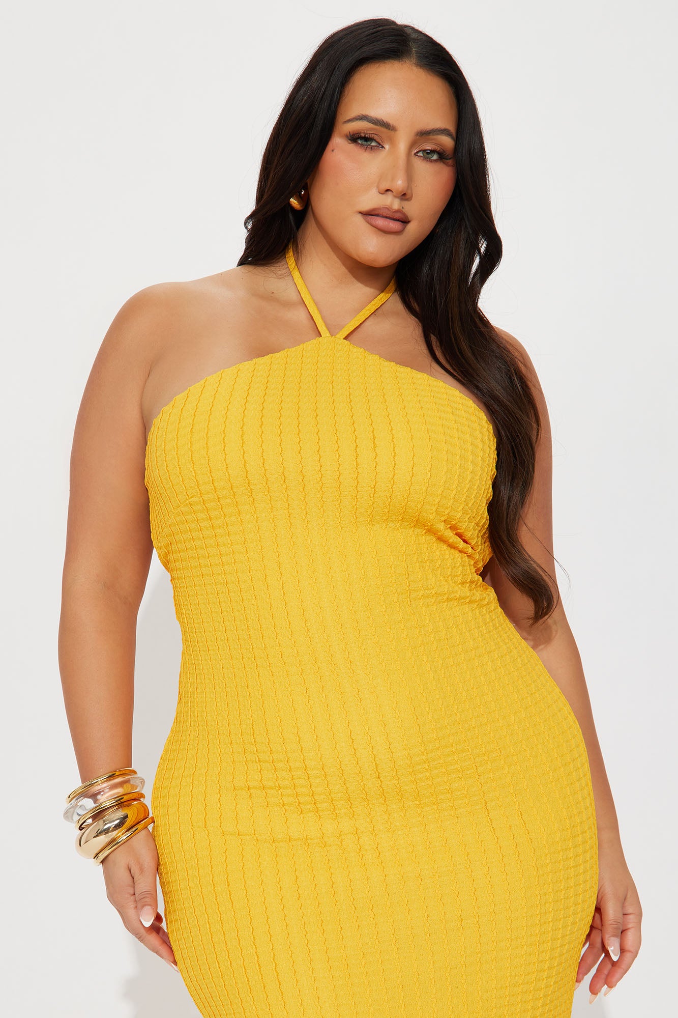 Lucy Backless Maxi Dress - Yellow - Image 5