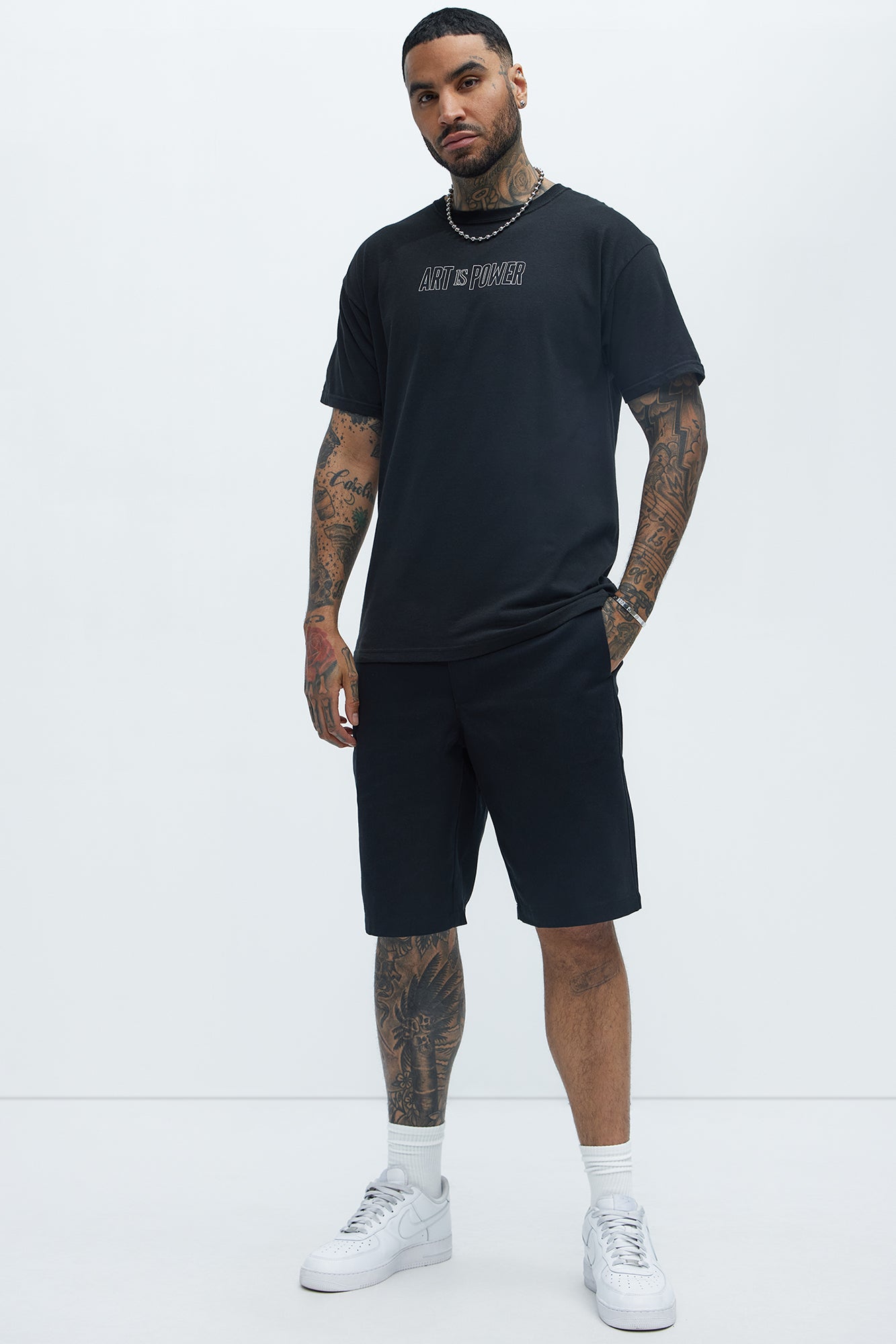 Art Is Power Short Sleeve Tee - Black - Image 3