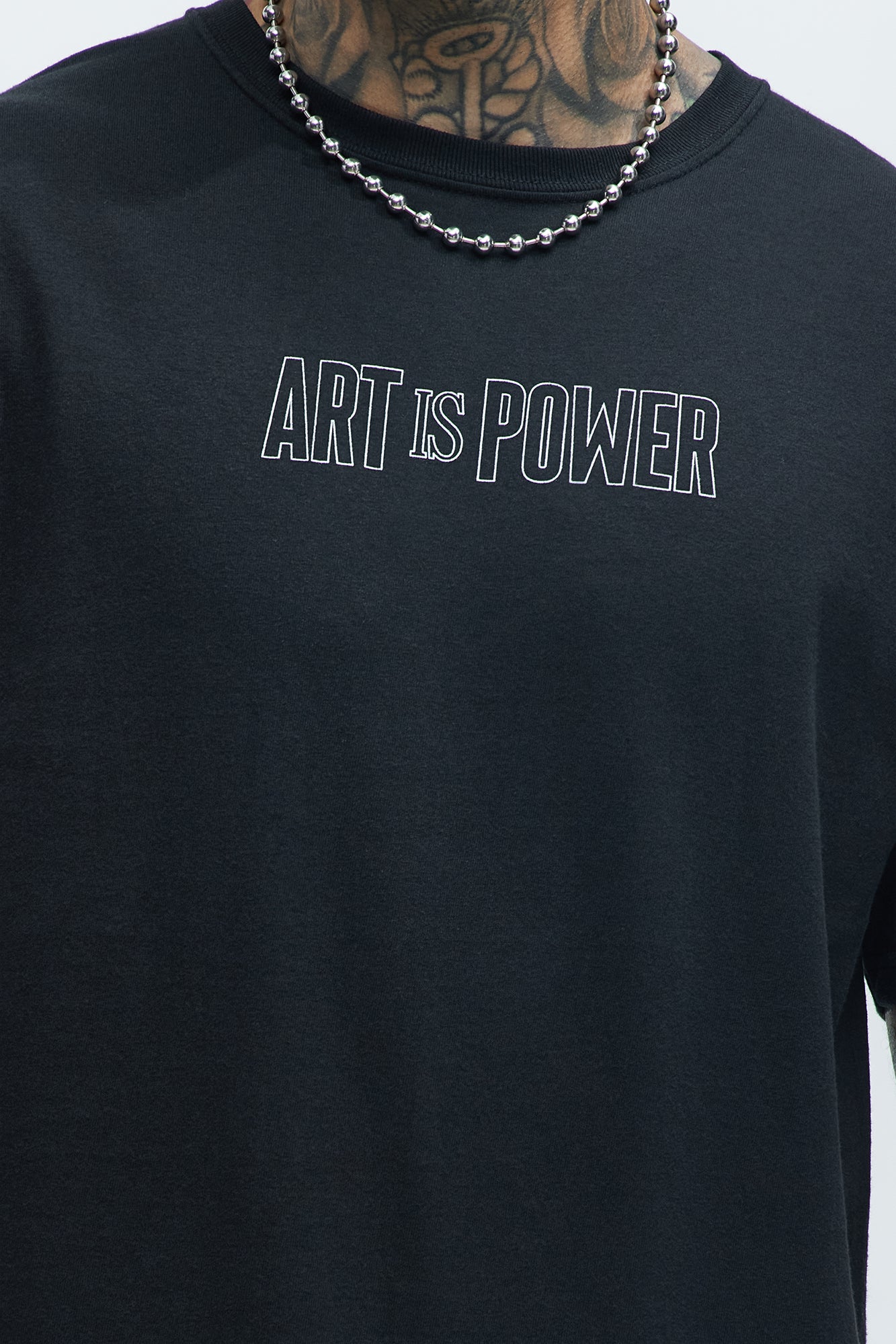 Art Is Power Short Sleeve Tee - Black - Image 5