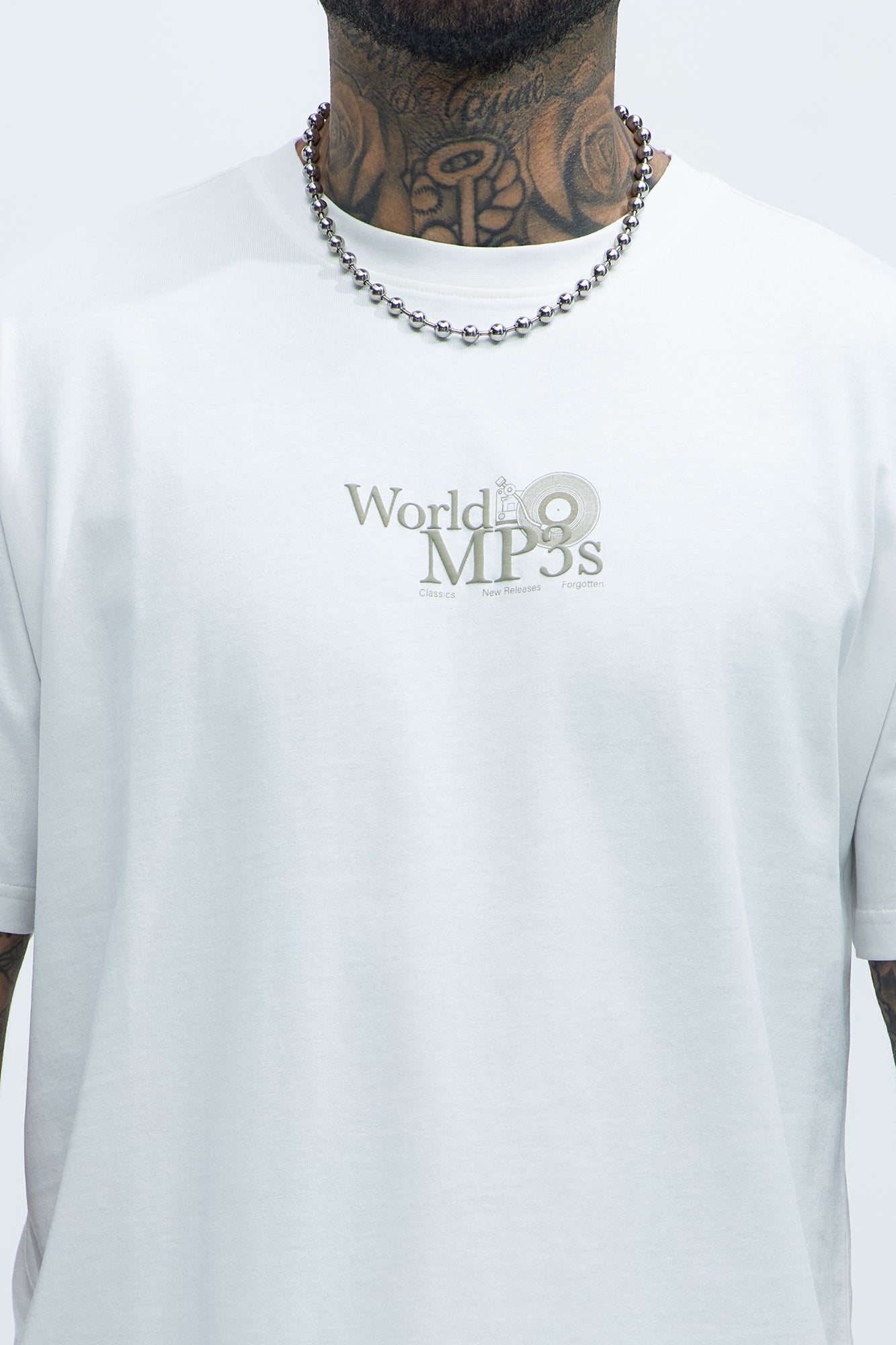 World Of MP3s Short Sleeve Tee - White - Image 3