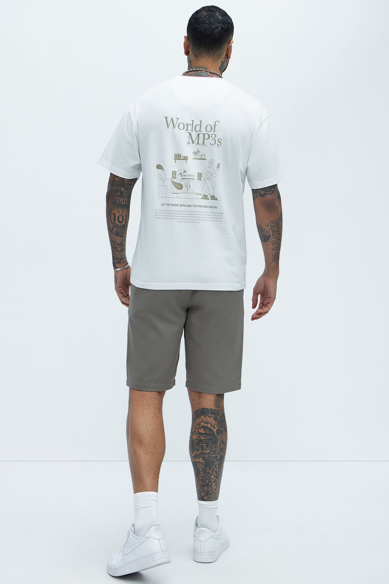 World Of MP3s Short Sleeve Tee - White - Image 5