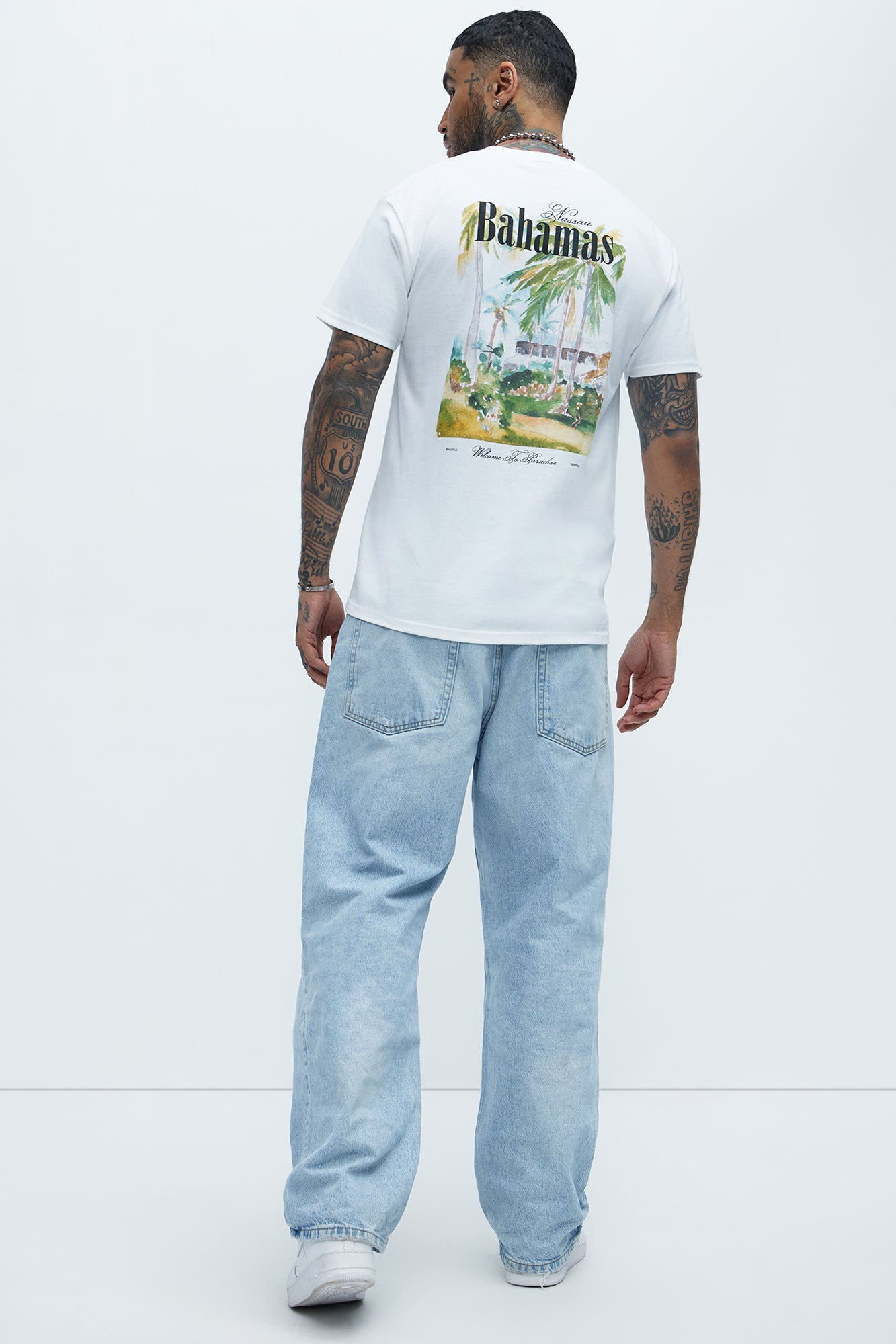 Bermuda Bahama Short Sleeve Tee - White - Image 5
