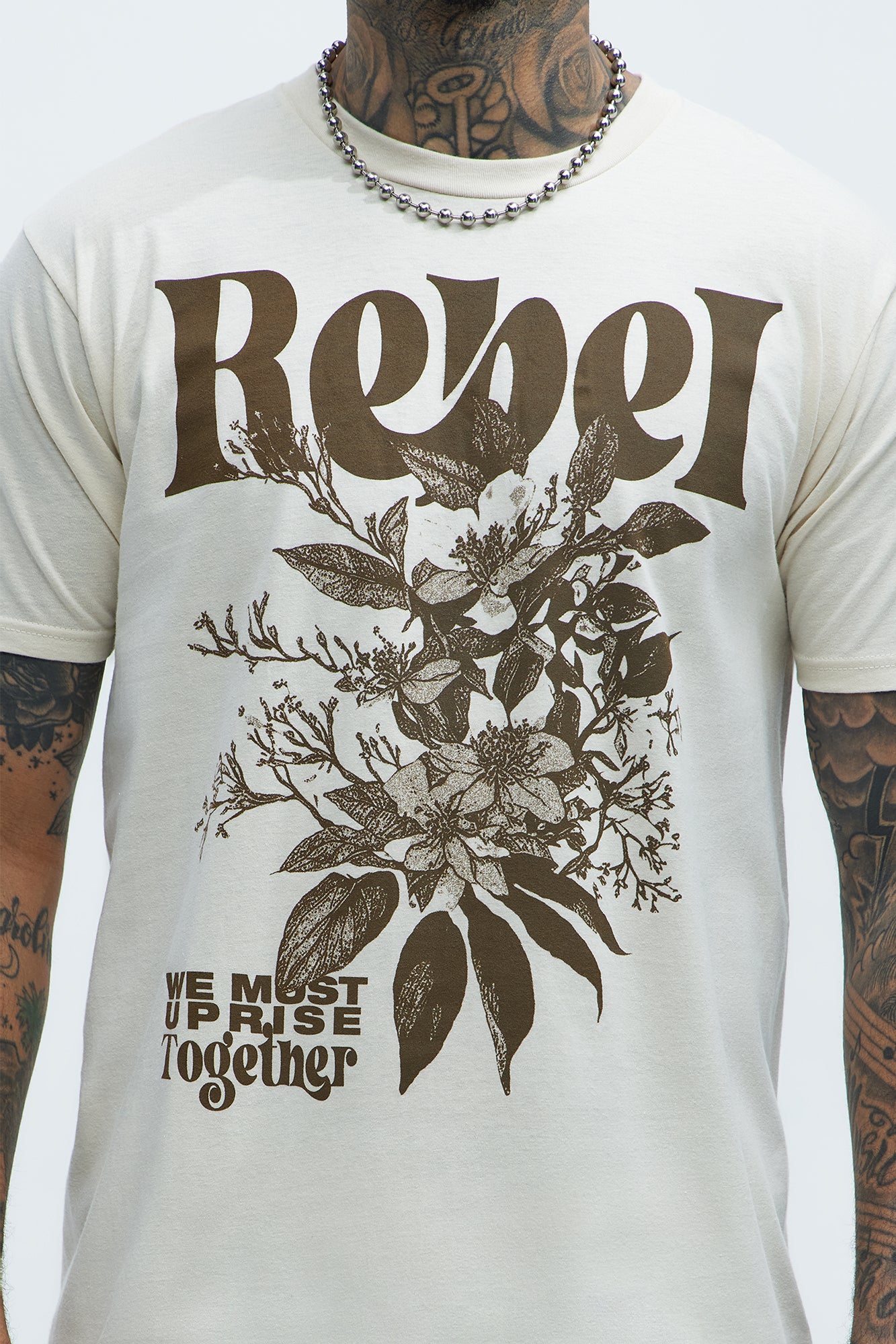 We Must Uprise Short Sleeve Tee - Natural - Image 3