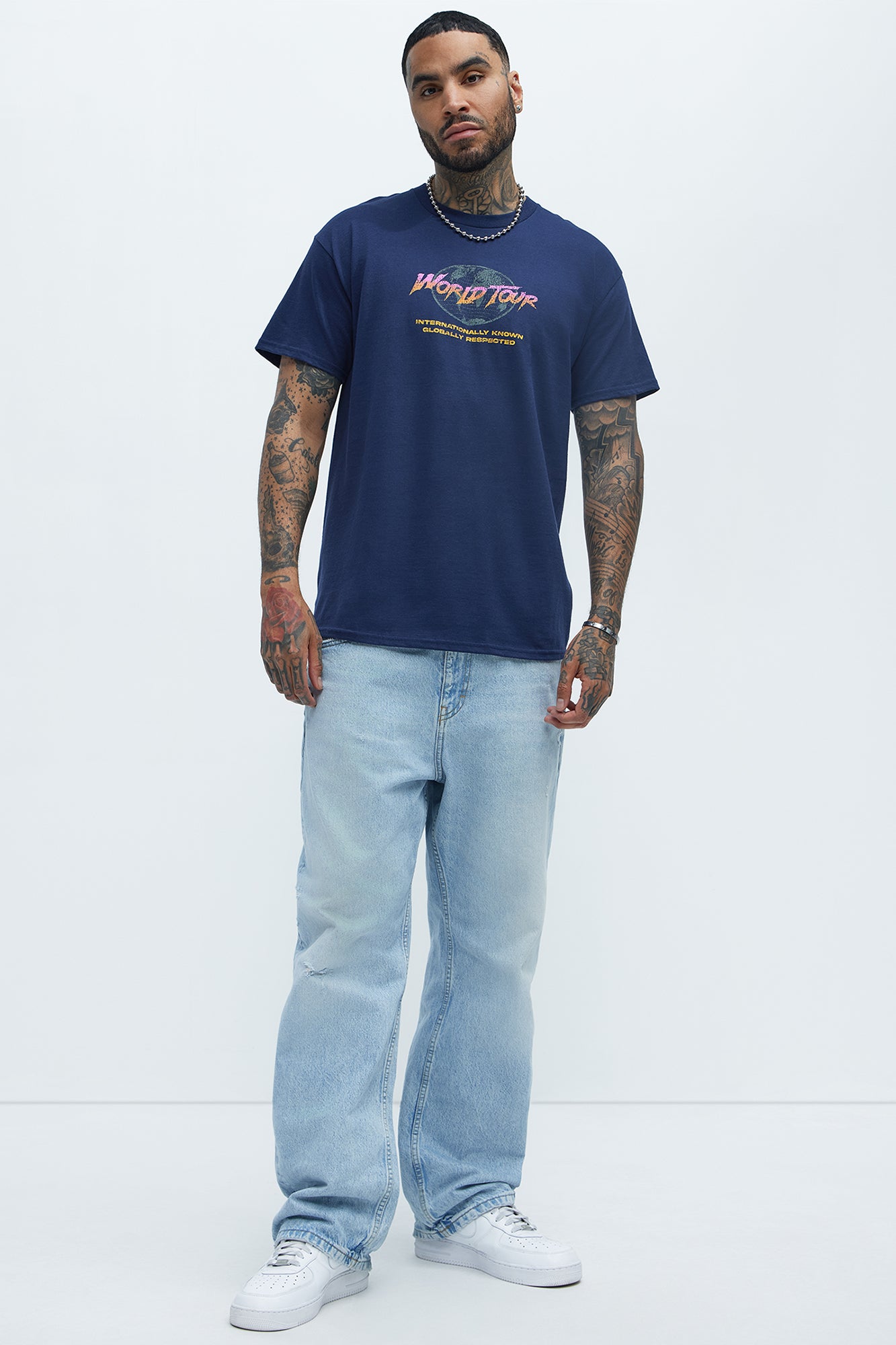 World Tour International Short Sleeve Tee - Navy - Image 3