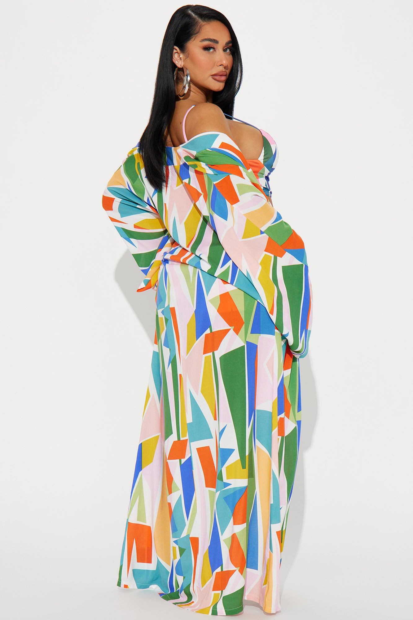 Charli 3 Piece Satin Short Set - Multi Color - Image 3