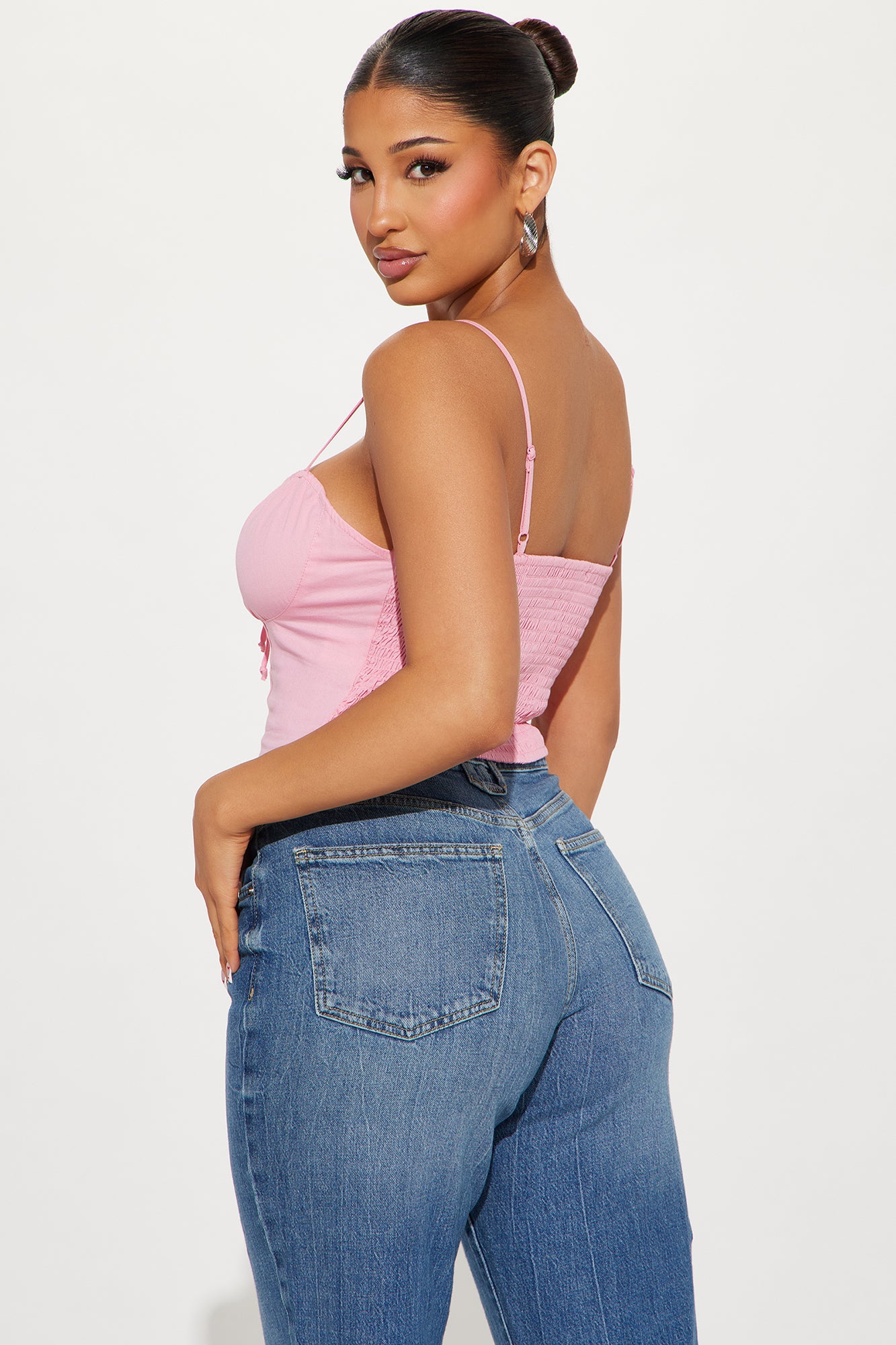 Araya Poplin Corset Top - Pink - Image 3