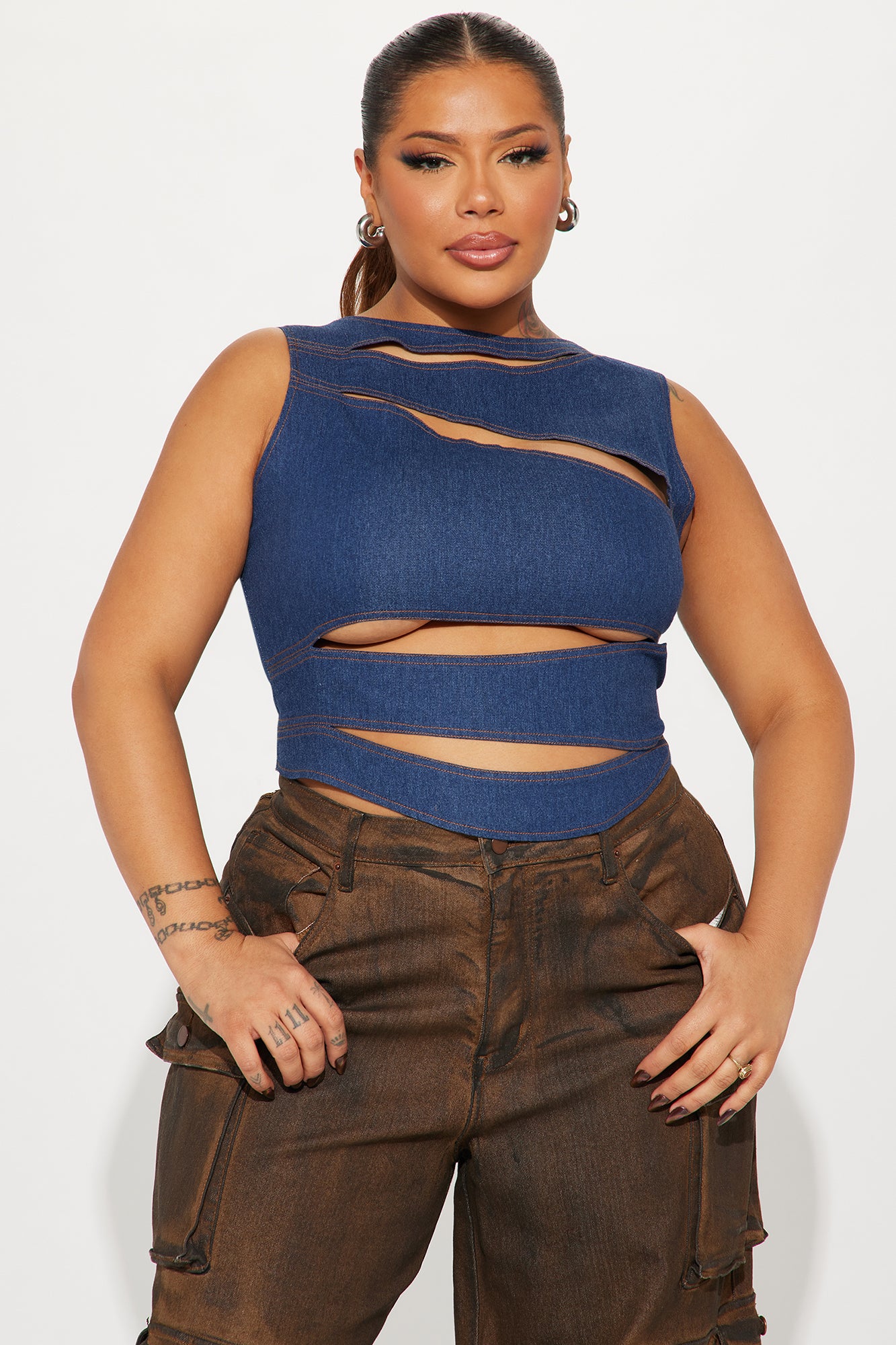 Better Than Your Next Denim Top - Dark Wash - Image 4