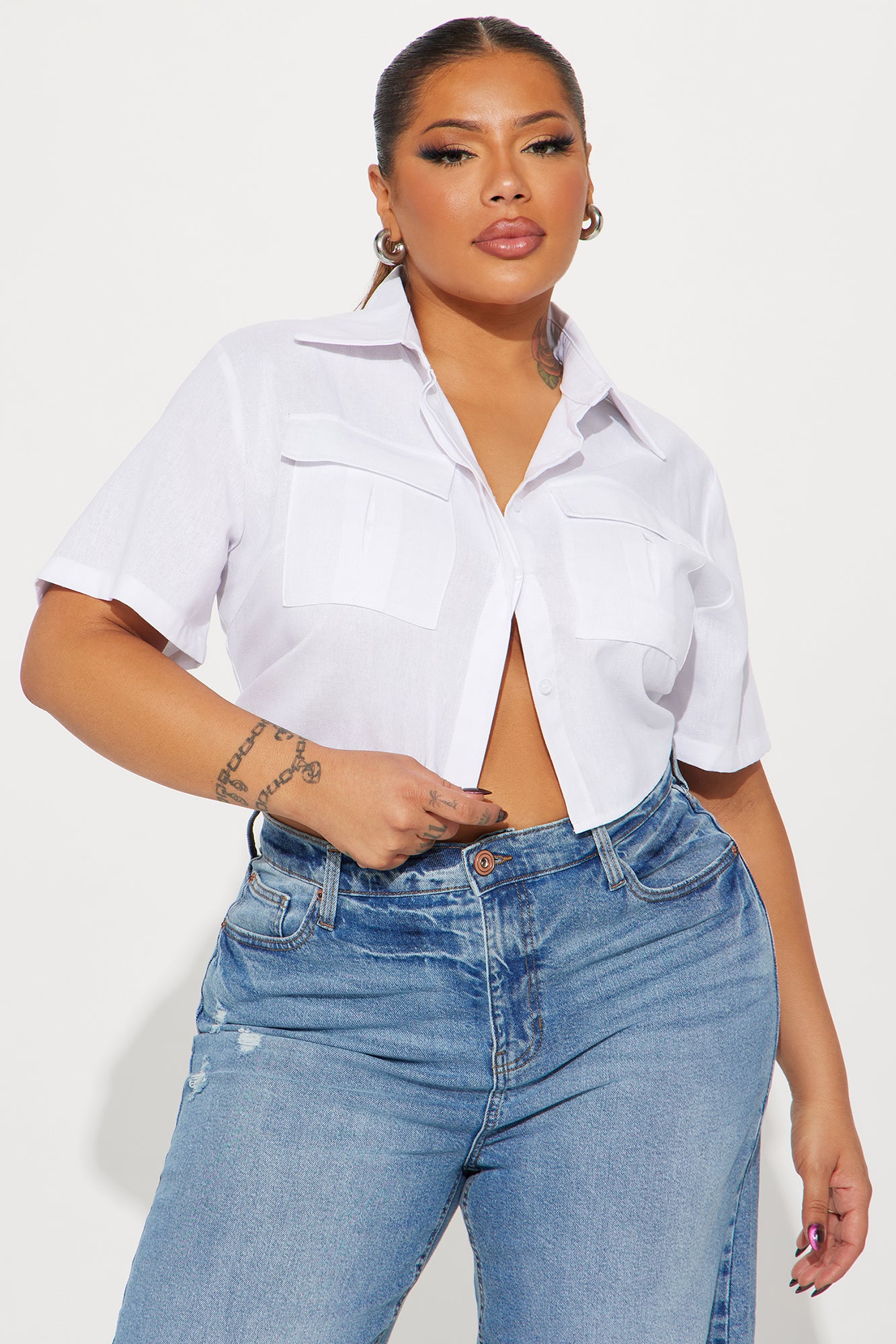 Allegra Linen Shirt - Off White - Image 4