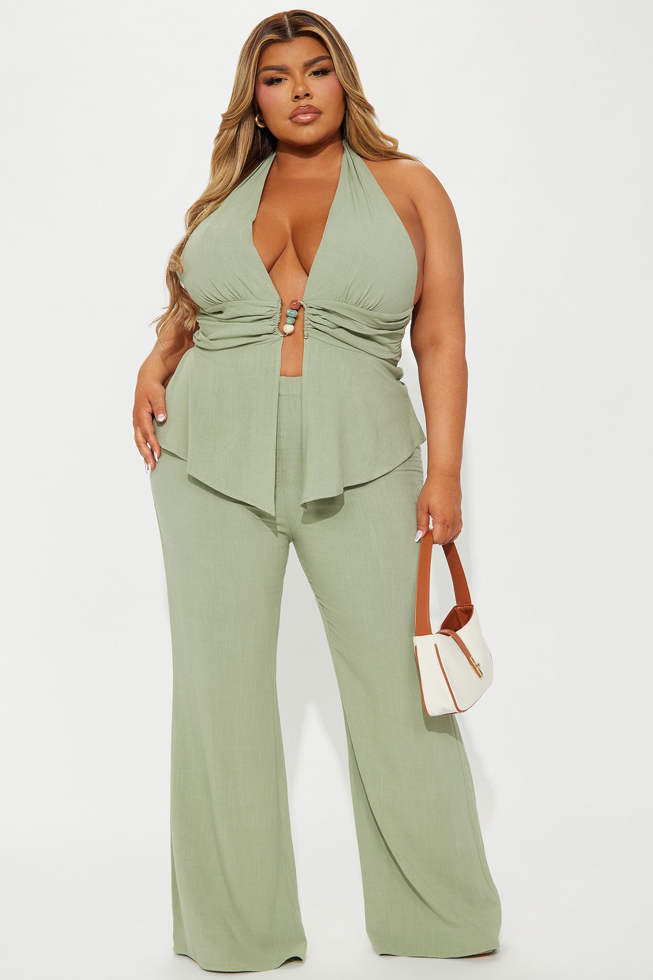 Waterfront Babe Pant Set - Olive - Image 5