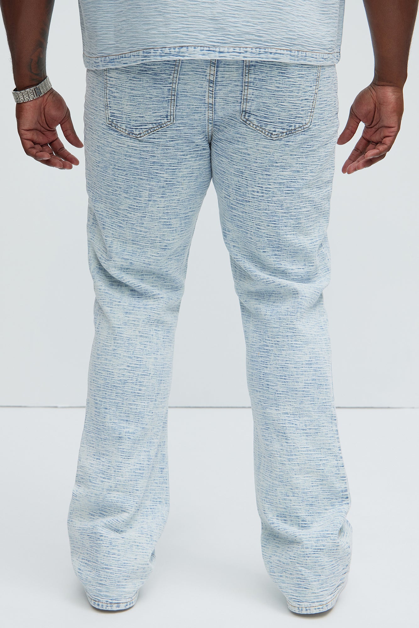 Will Stacked Slim Flare Jeans - Light Blue Wash - Image 7