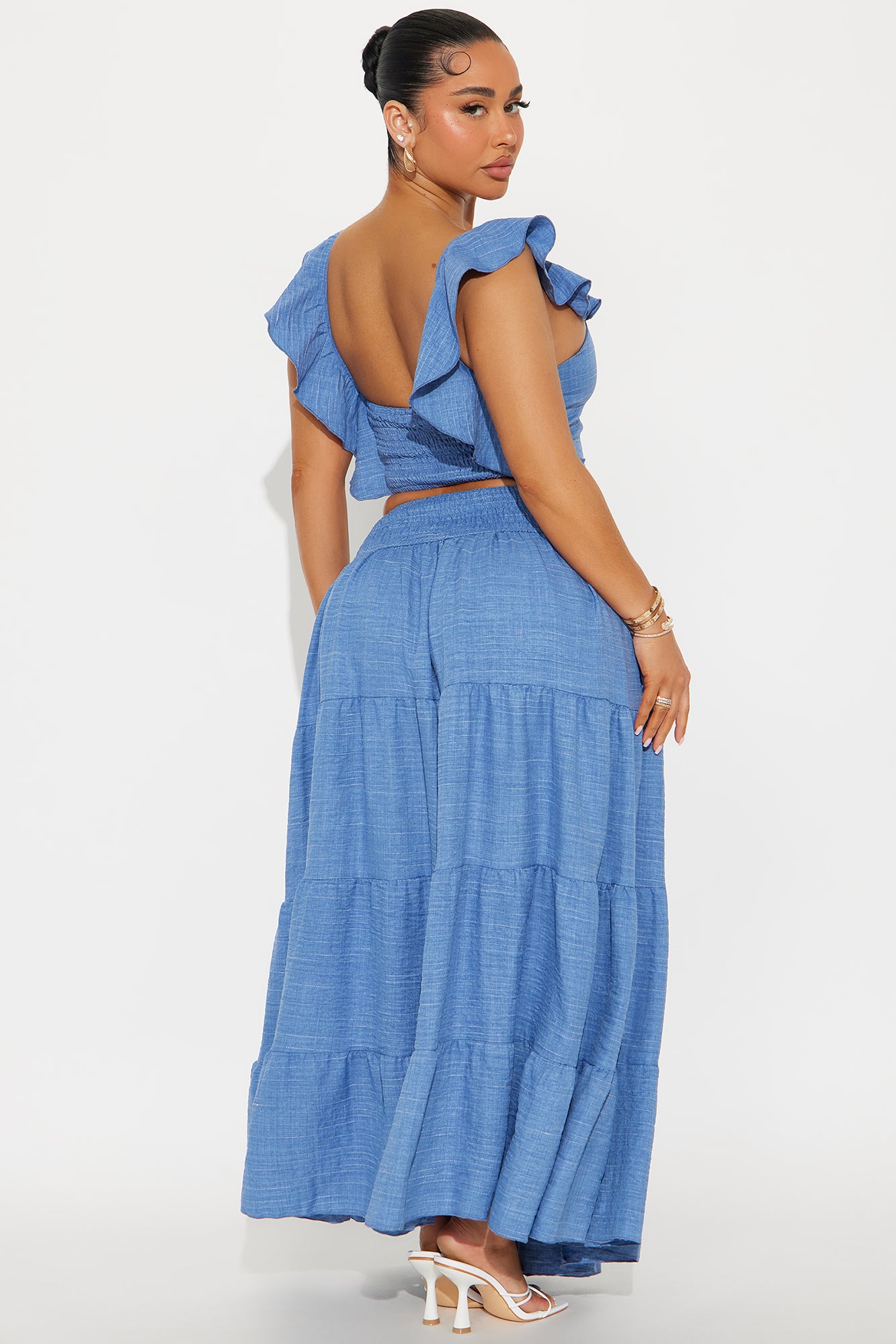 With You Maxi Skirt Set - Blue - Image 3