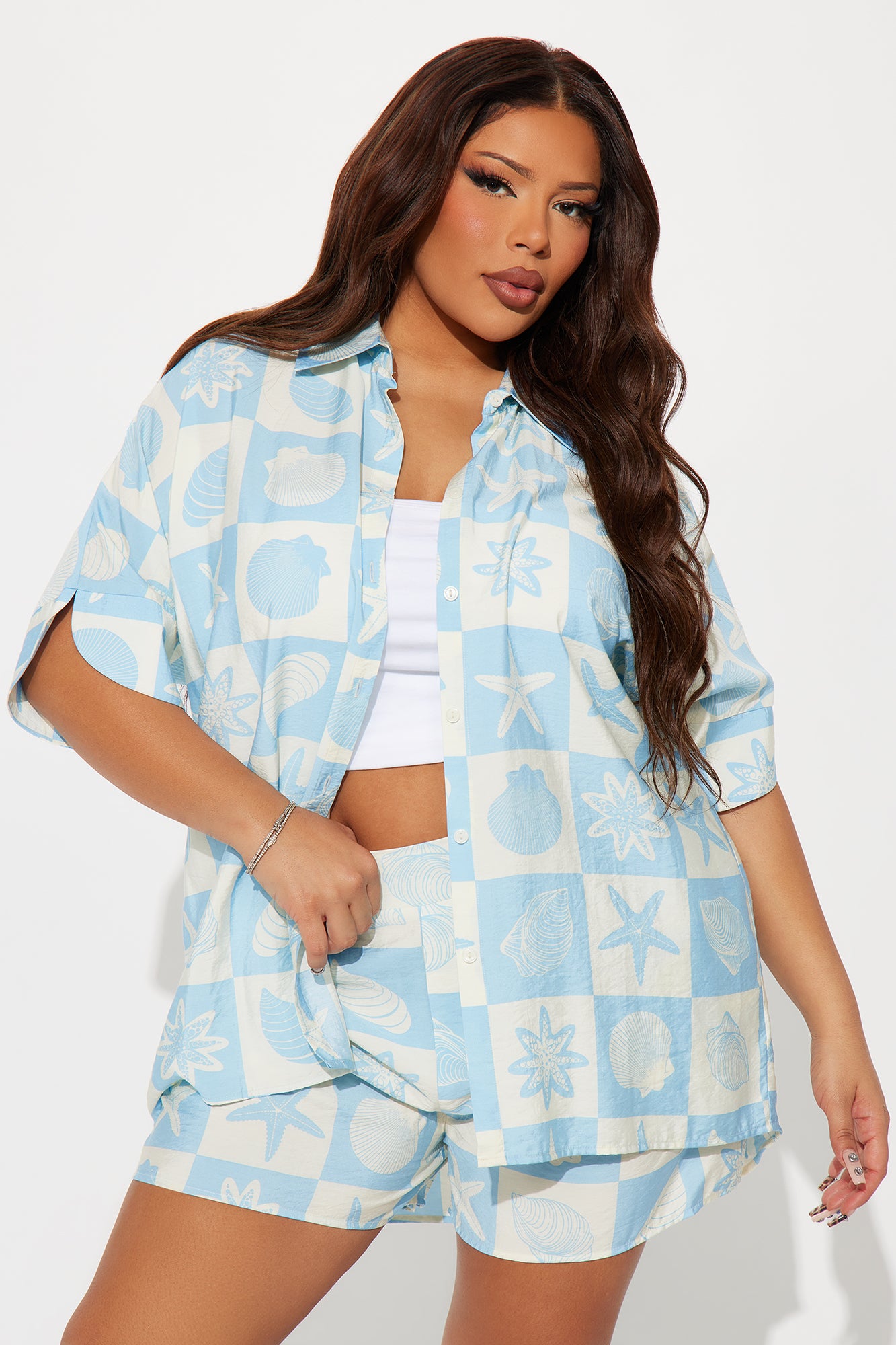 Timeless Tropics Short Set - Blue/combo - Image 4
