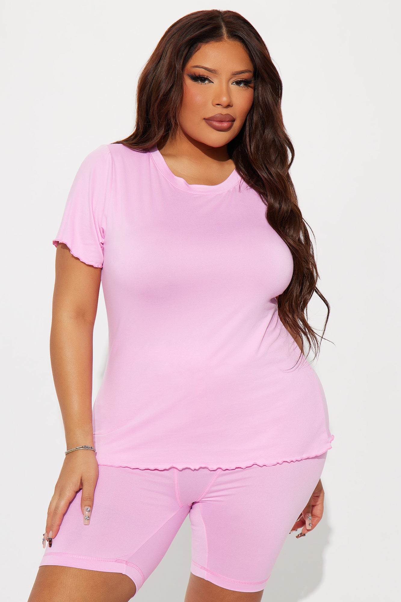 Always Together PJ Boxer Short Set - Pink - Image 4