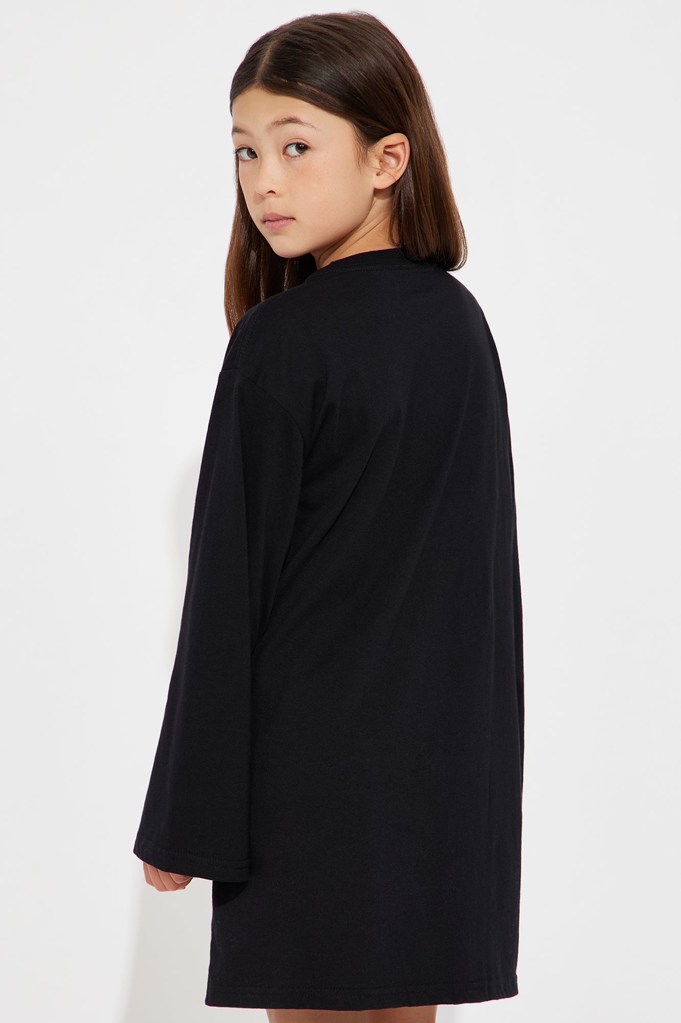 Mini Von Dutch Embroidered Long Sleeve Dress - Black - Image 3