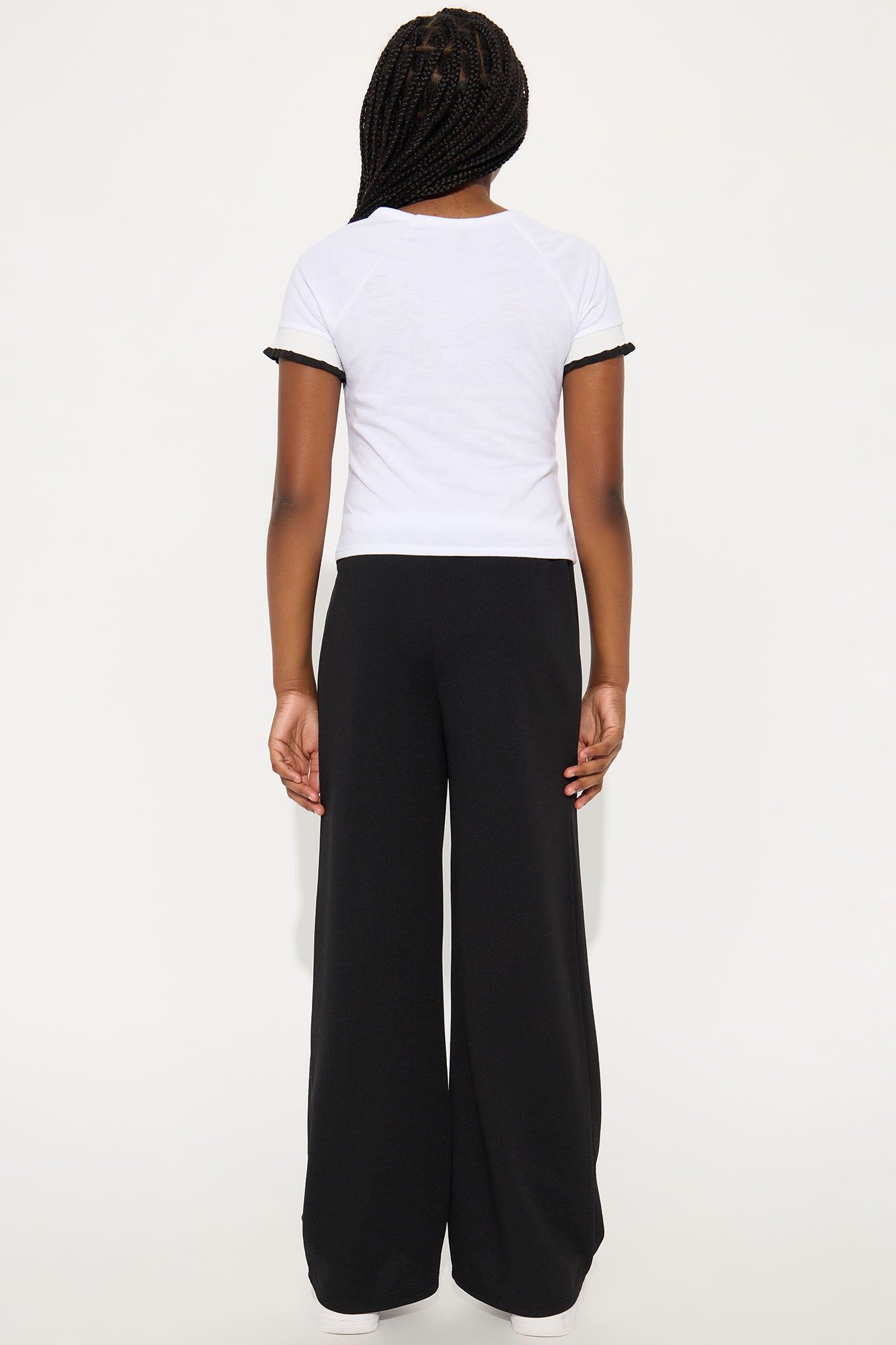 Mini New York Girlies Pant Set - White/Black - Image 3