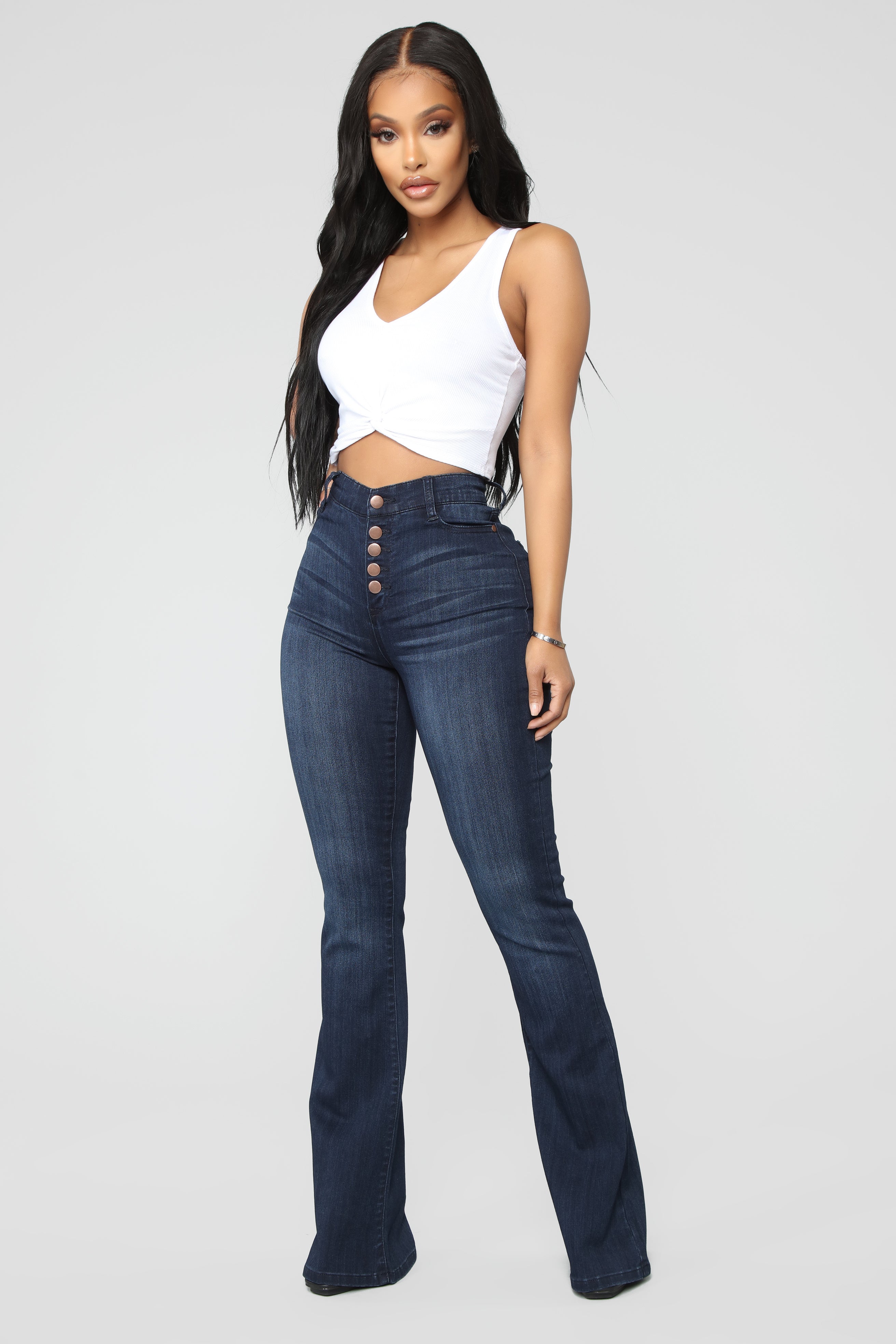 All Flared Up Jean - Dark Denim - Image 6