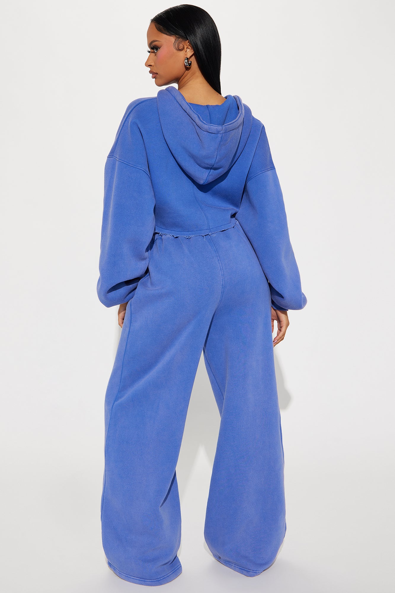 On The Go Fleece Pant Set - Blue - Image 3