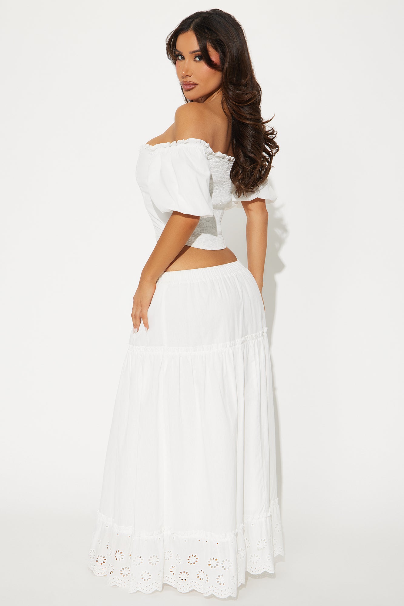 Melissa Maxi Skirt Set - White - Image 3