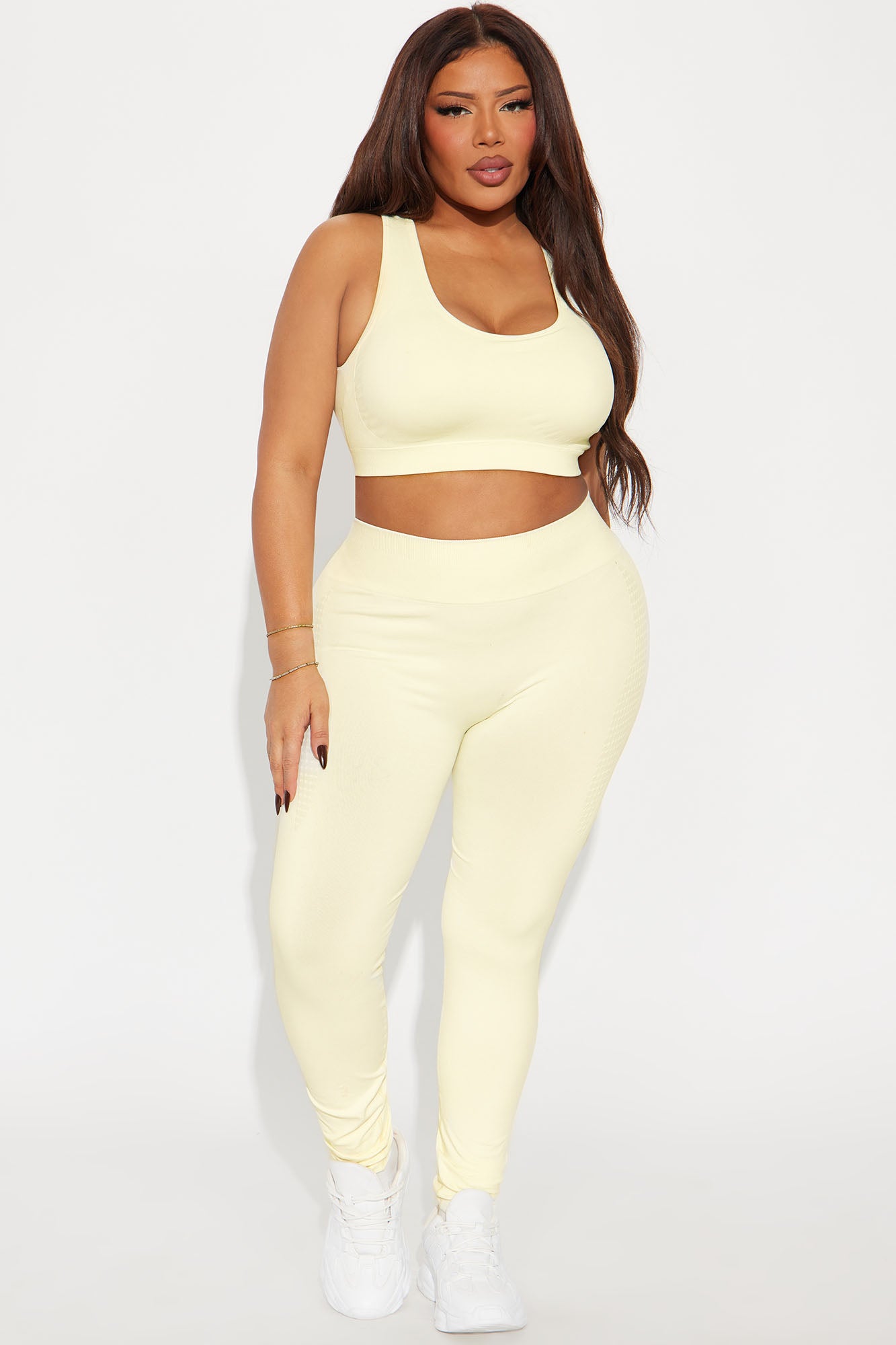 Catch A Break Seamless Sports Bra - Cream - Image 5