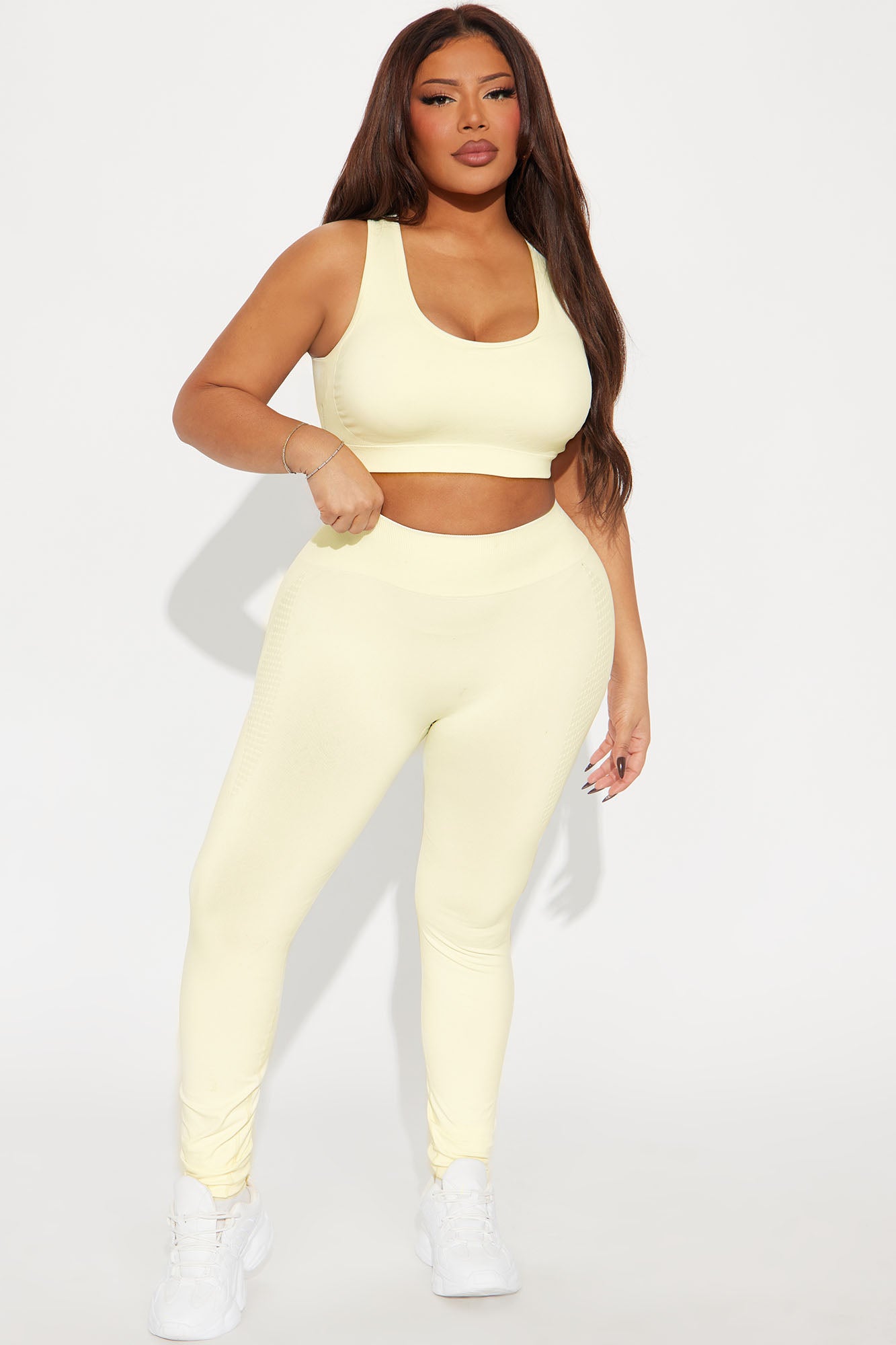 Catch A Break Seamless Active Legging - Cream - Image 4