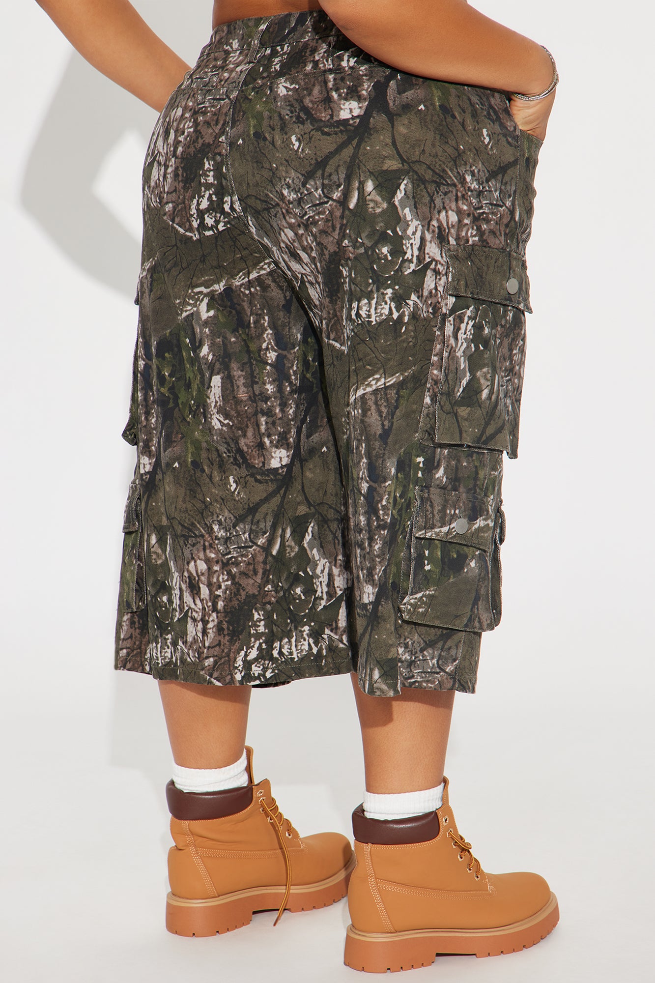 Scoping It Out Camo Stretch Denim Jorts - Camouflage - Image 6