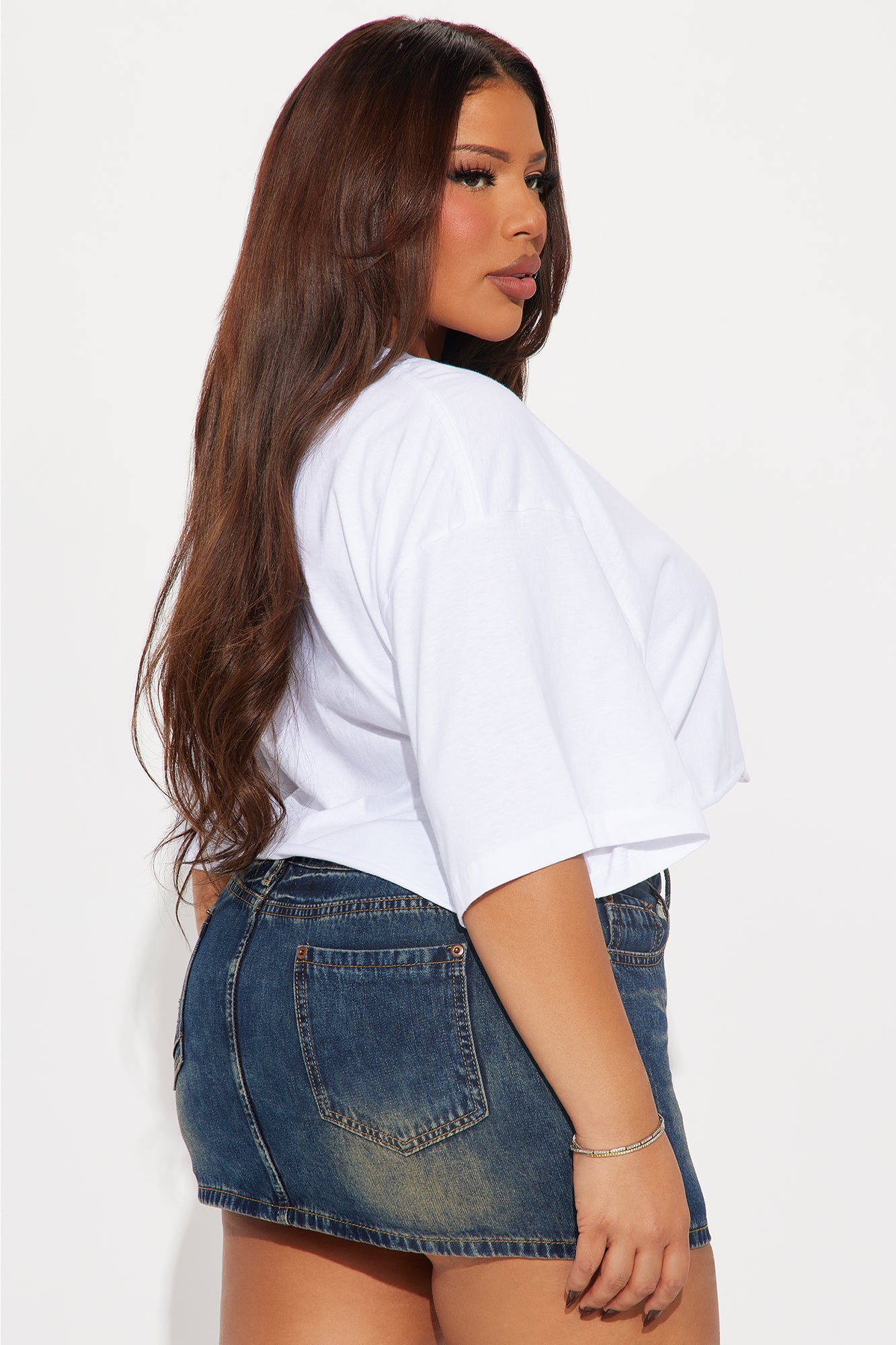 Sorrento Summer Lemon Cropped Tee - White - Image 7