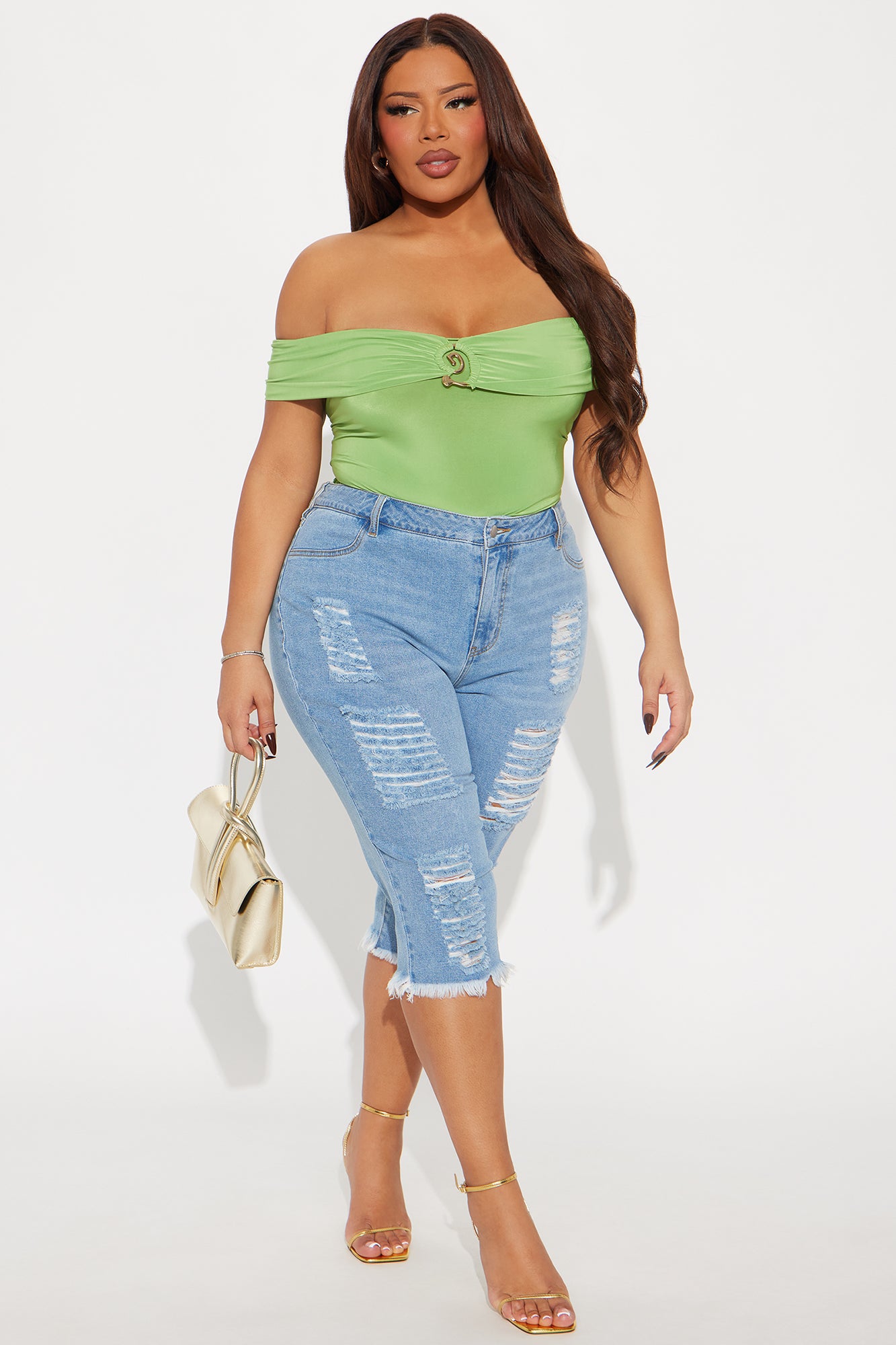 Live In My Skinny Denim Capri Jeans - Medium Wash - Image 4