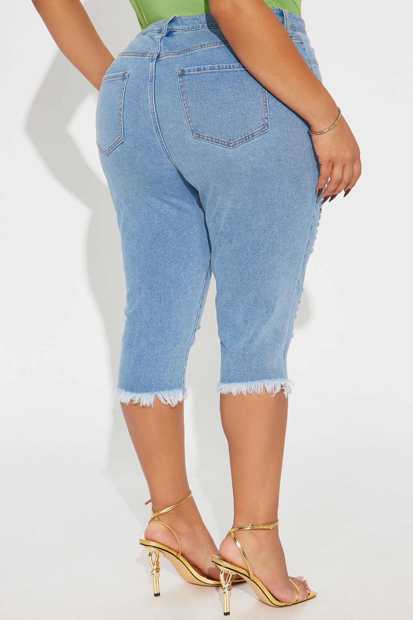 Live In My Skinny Denim Capri Jeans - Medium Wash - Image 6