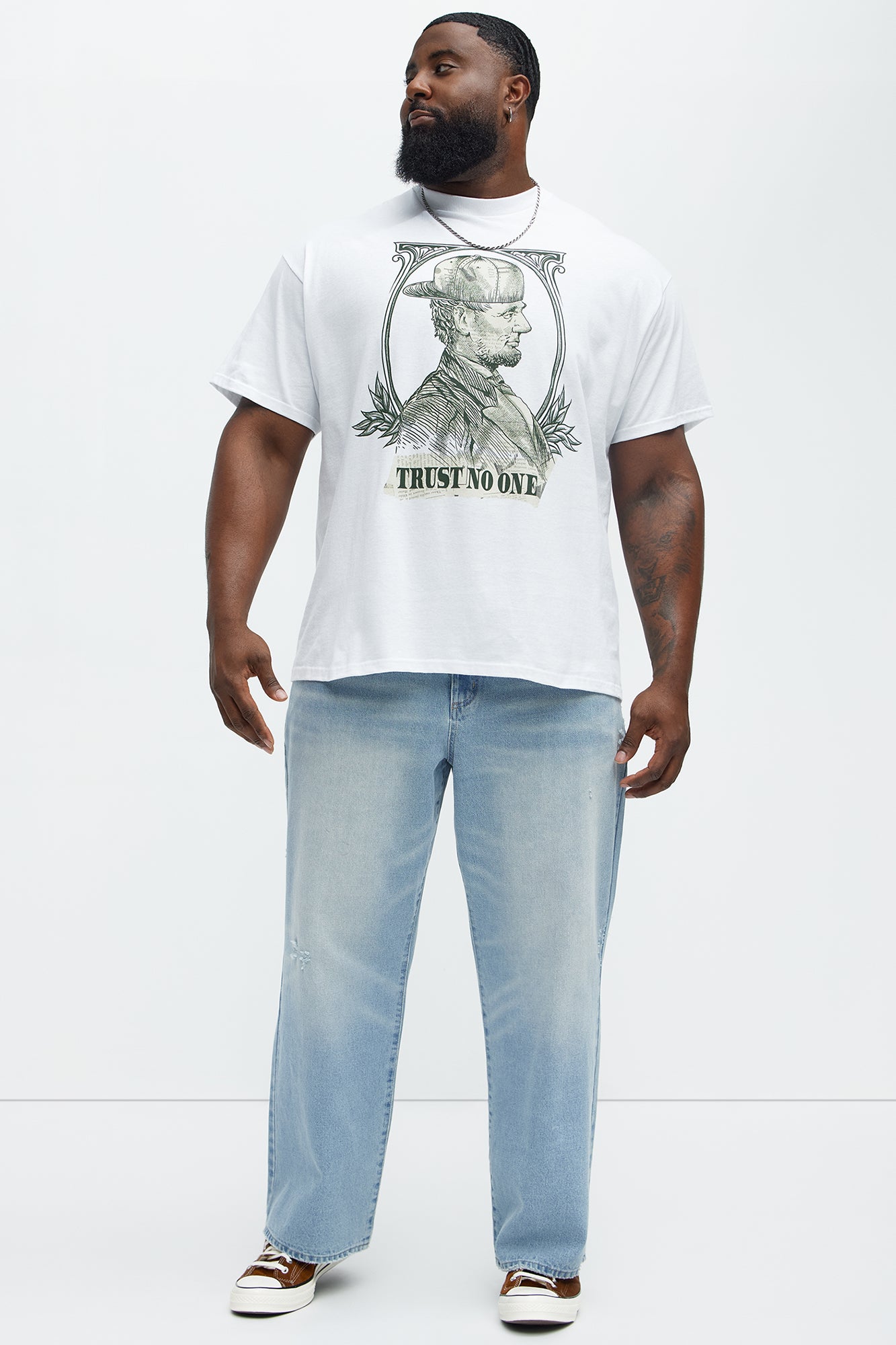 All About The Abrahams Short Sleeve Tee - White - Image 6