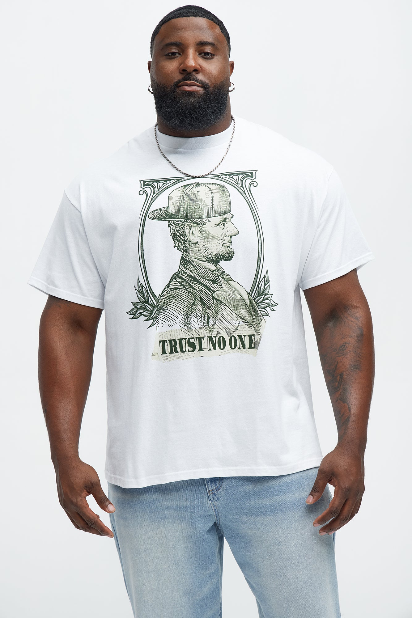 All About The Abrahams Short Sleeve Tee - White - Image 4