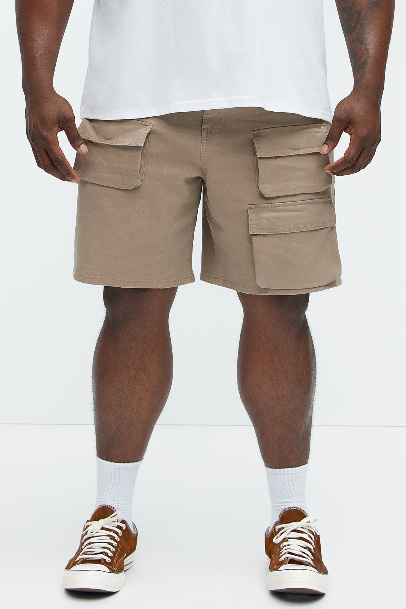 Bobby Twill Cargo Shorts - Khaki - Image 6