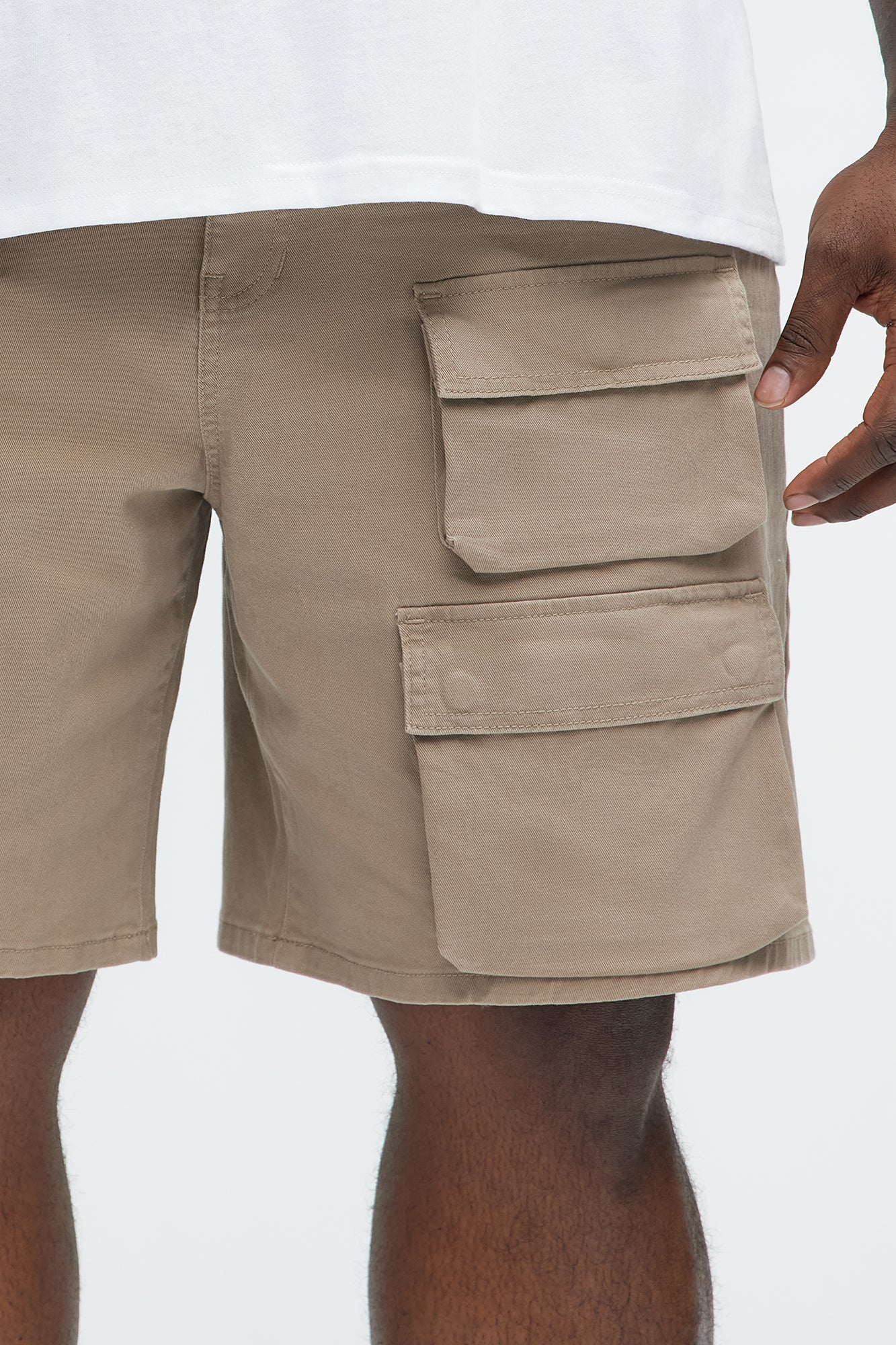 Bobby Twill Cargo Shorts - Khaki - Image 8