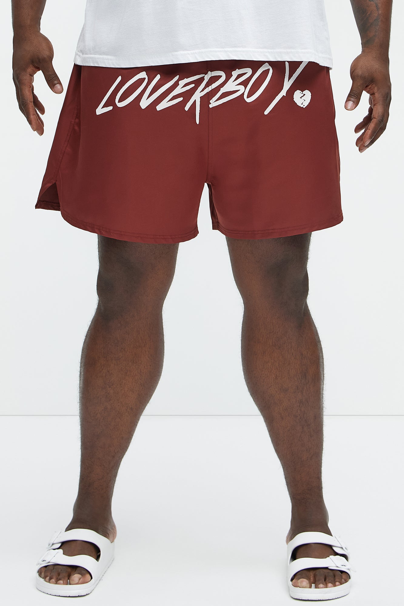 Loverboy Swim Mid Trunk - Burgundy - Image 5