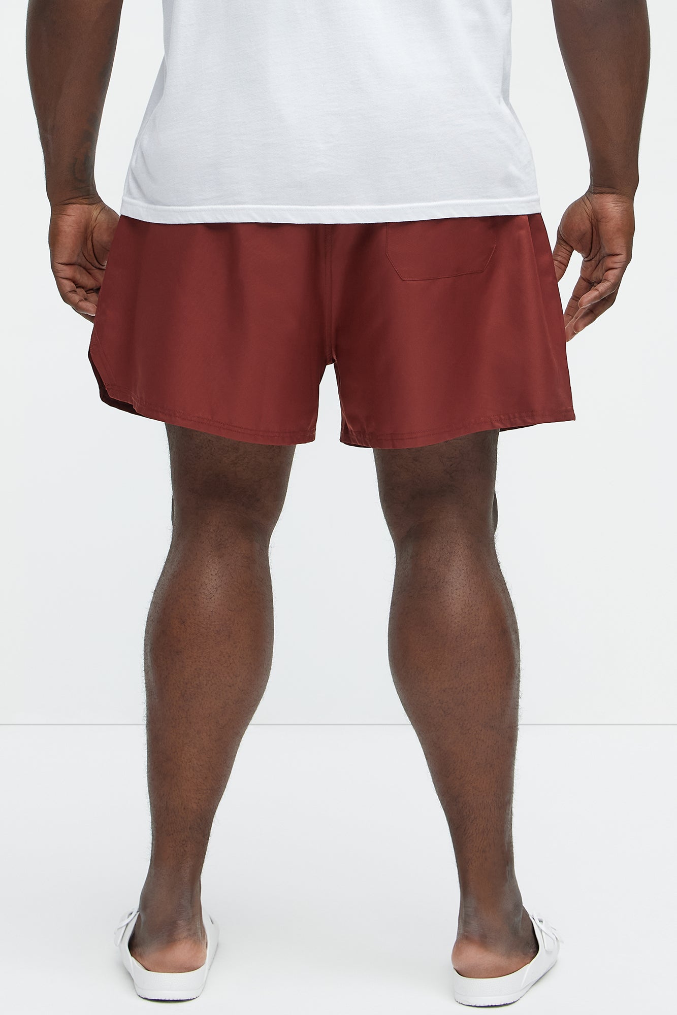 Loverboy Swim Mid Trunk - Burgundy - Image 8