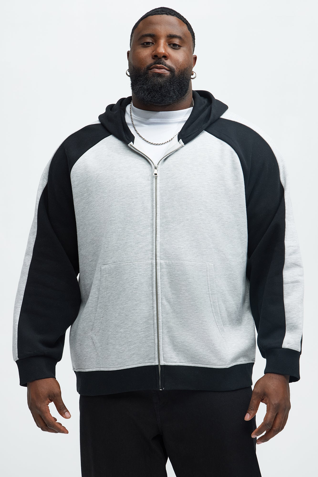 Tyson Entertaining Raglan Zip Up Hoodie - Heather/Combo - Image 6