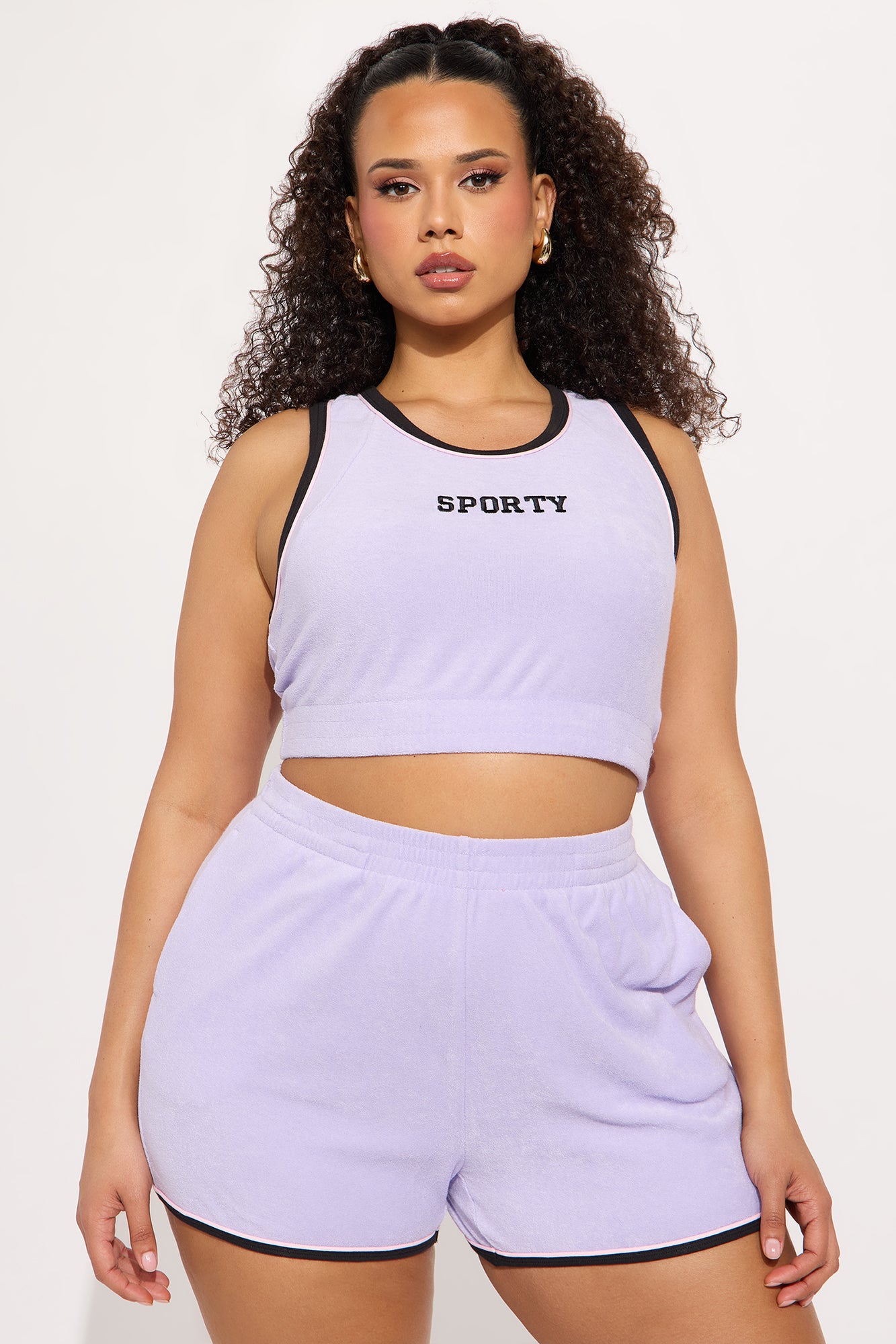 Sporty Day Short Set - Lavender - Image 4