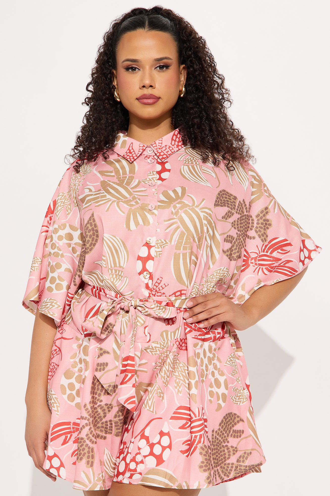 Pinch Me I'm Dreaming Romper - Salmon/Combo - Image 4