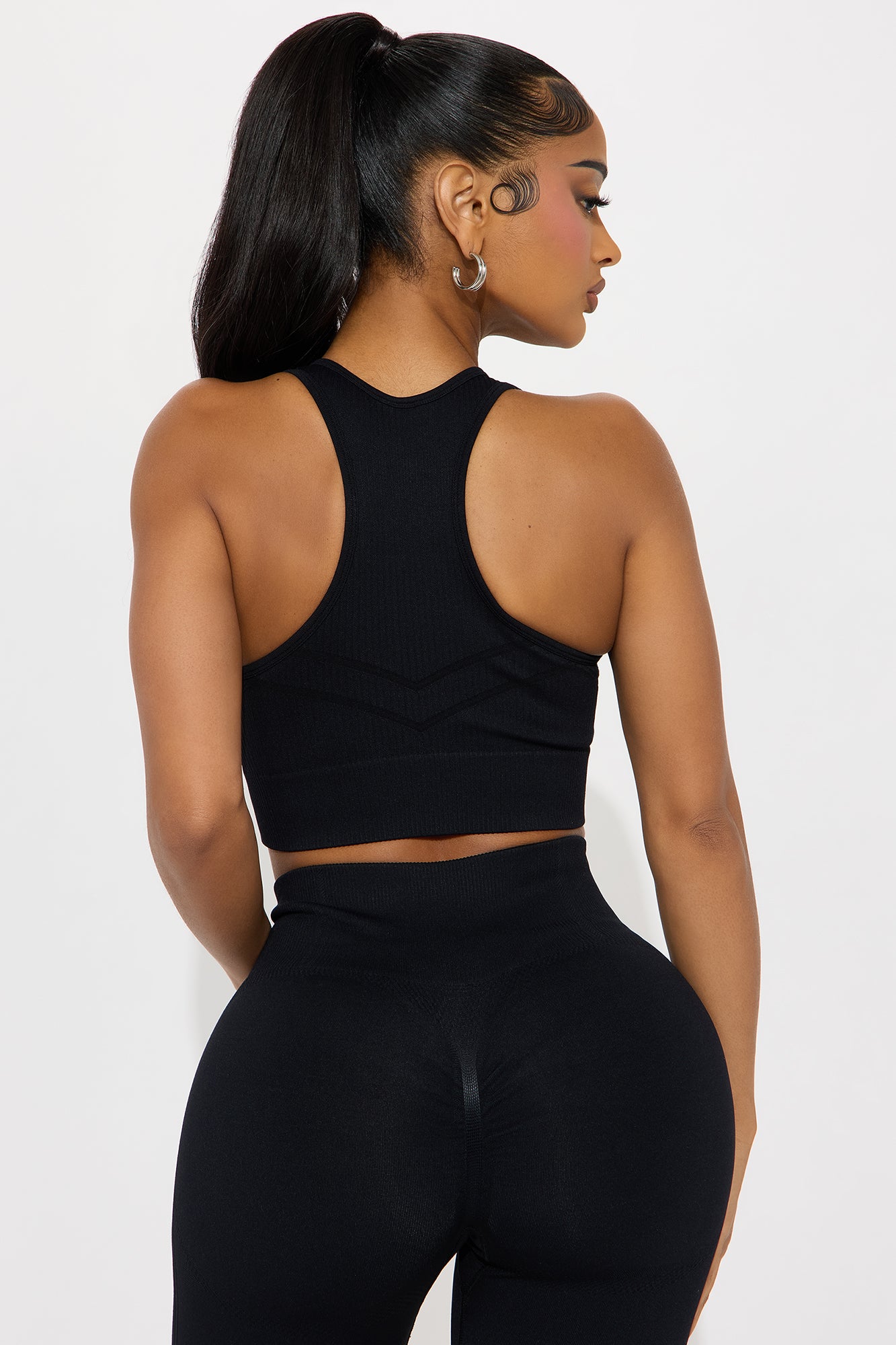 Good Stretch Seamless Sports Bra - Black - Image 3