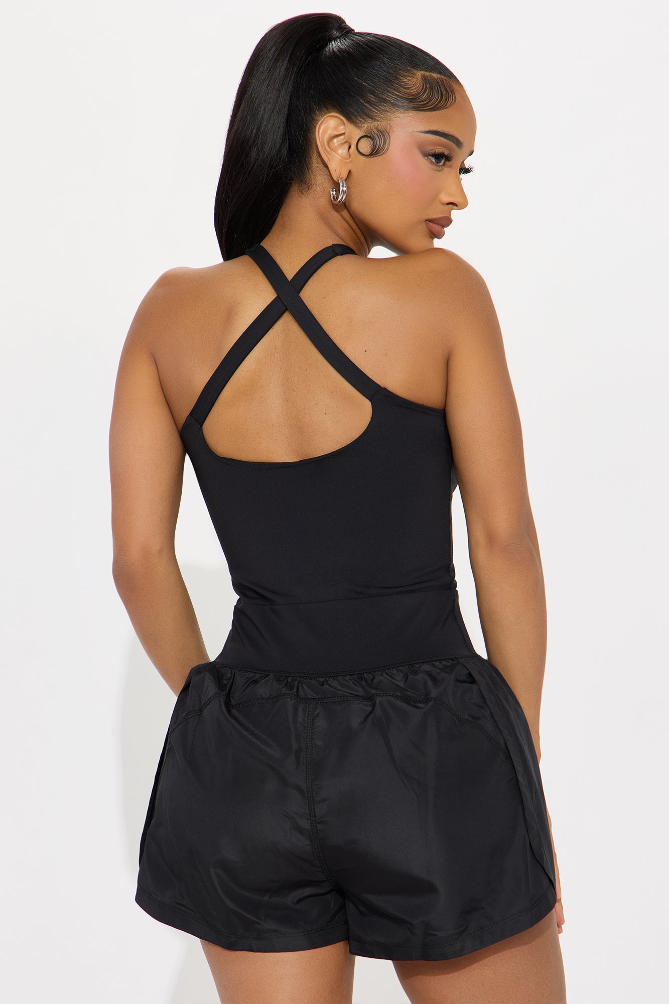 Your Shot Active Romper - Black - Image 3