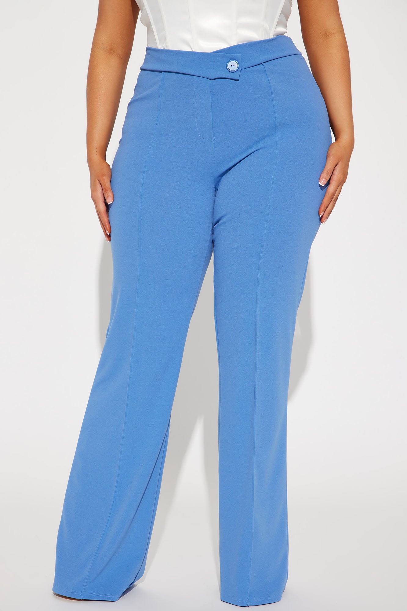 Call It Even Wide Leg Dress Pants - Slate Blue - Image 5