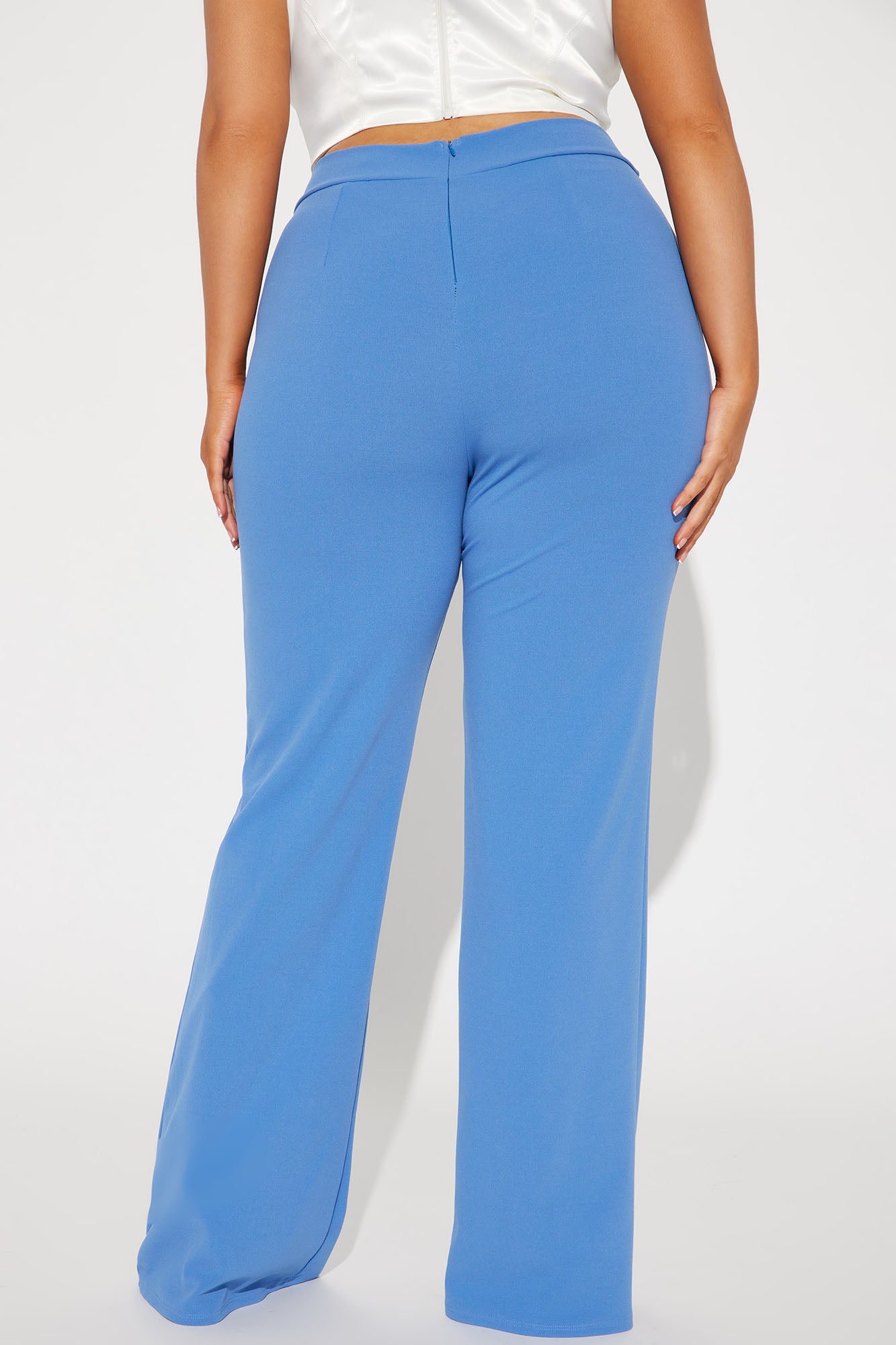 Call It Even Wide Leg Dress Pants - Slate Blue - Image 6